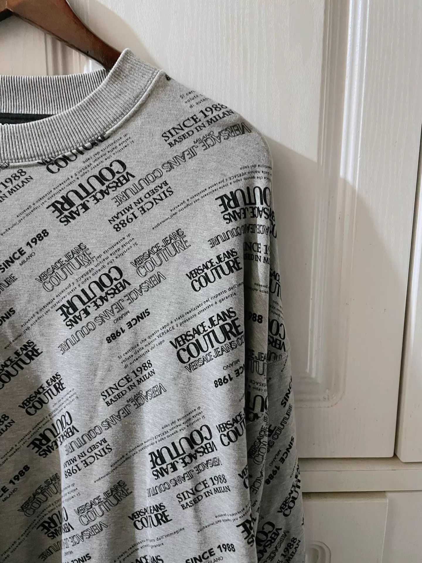 Versace Versace Runway Vintage Logo All Over Print Sweatshirt XL Size US XL / EU 56 / 4 - 5 Thumbnail