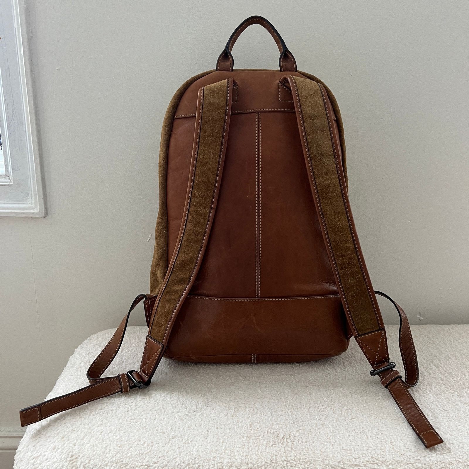 Frye FRYE Chris Suede Leather Backpack Sand Size ONE SIZE - 2 Thumbnail
