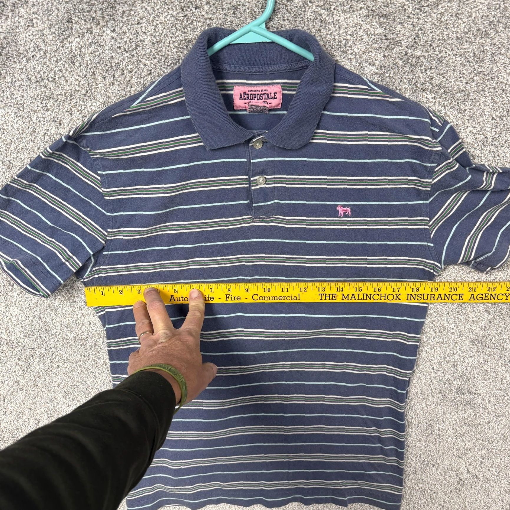 Aeropostale Aeropostale Polo Shirt Mens S Striped Y2K Retro Mall Brand Preppy Streetwear Size US S / EU 44-46 / 1 - 3 Thumbnail