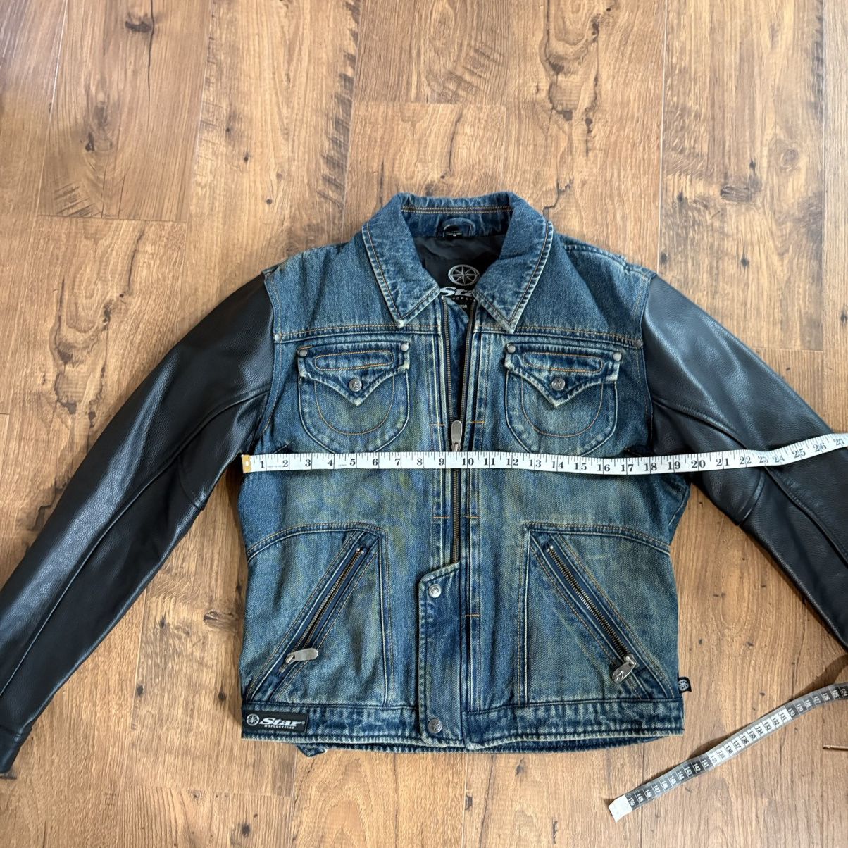 Yamaha Yamaha star vintage leather/denim motorcycle jacket Size US M / EU 48-50 / 2 - 2 Thumbnail