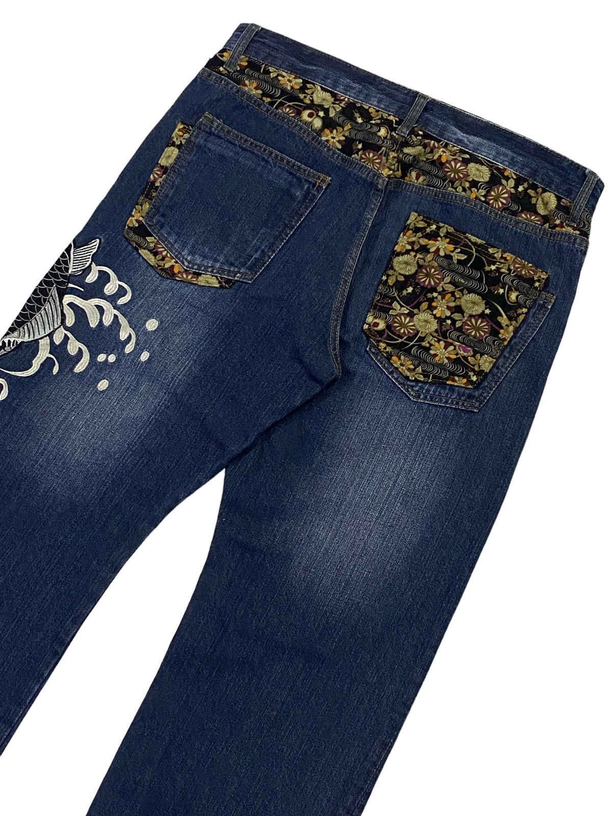 Japanese Brand Japanese Brand Memory Special Koi Fish Embroidery Jeans Size US 34 / EU 50 - 18 Thumbnail