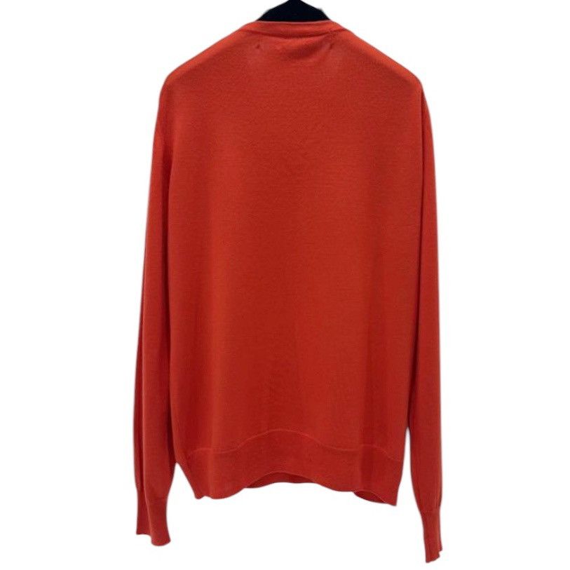 Hermes 🧿extrafine wool knitted V-neck sweater red Size US M / EU 48-50 / 2 - 4 Thumbnail
