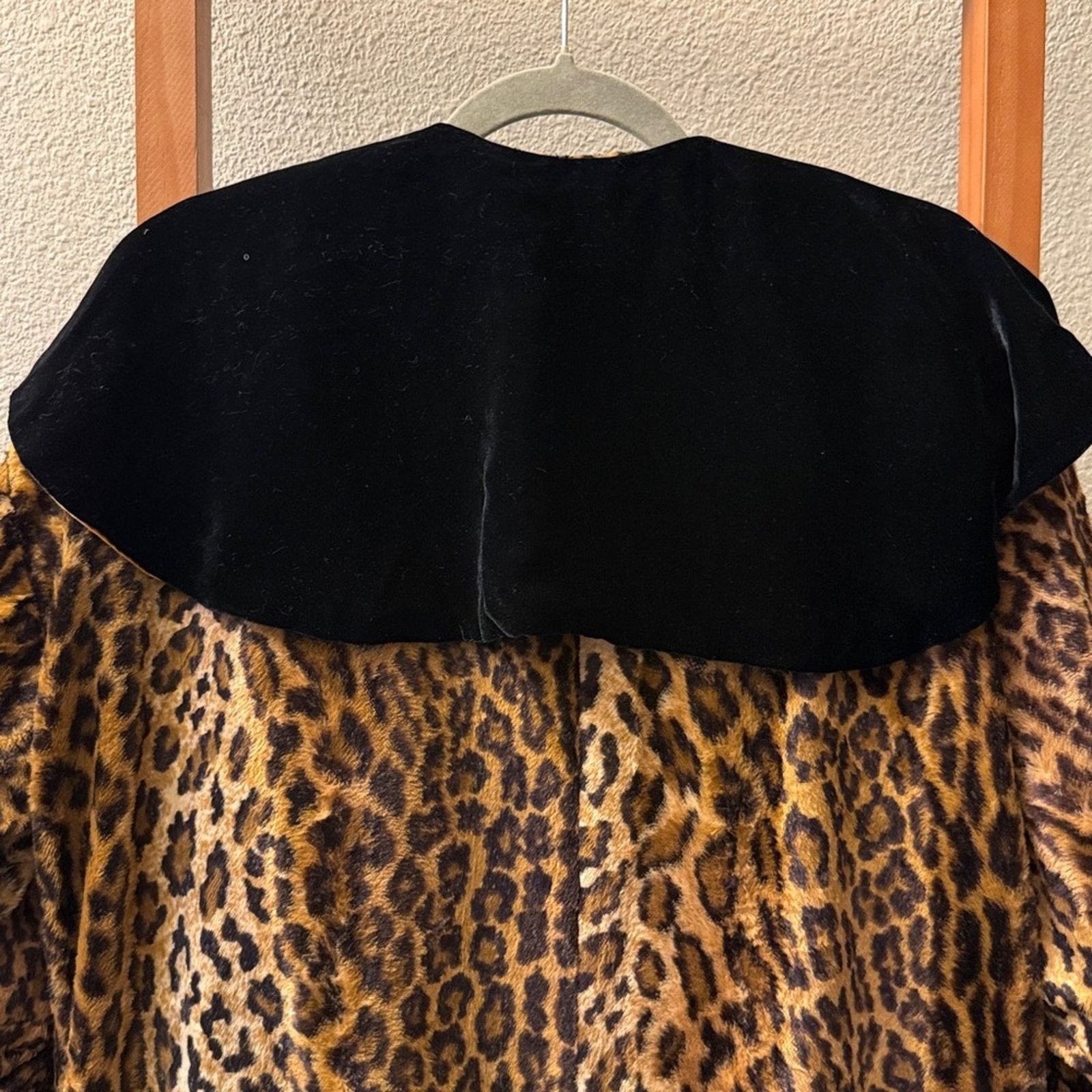 Other Vintage Cathy Waterman Leopard Long Coat with blk caplet Size L / US 10 / IT 46 - 11 Thumbnail