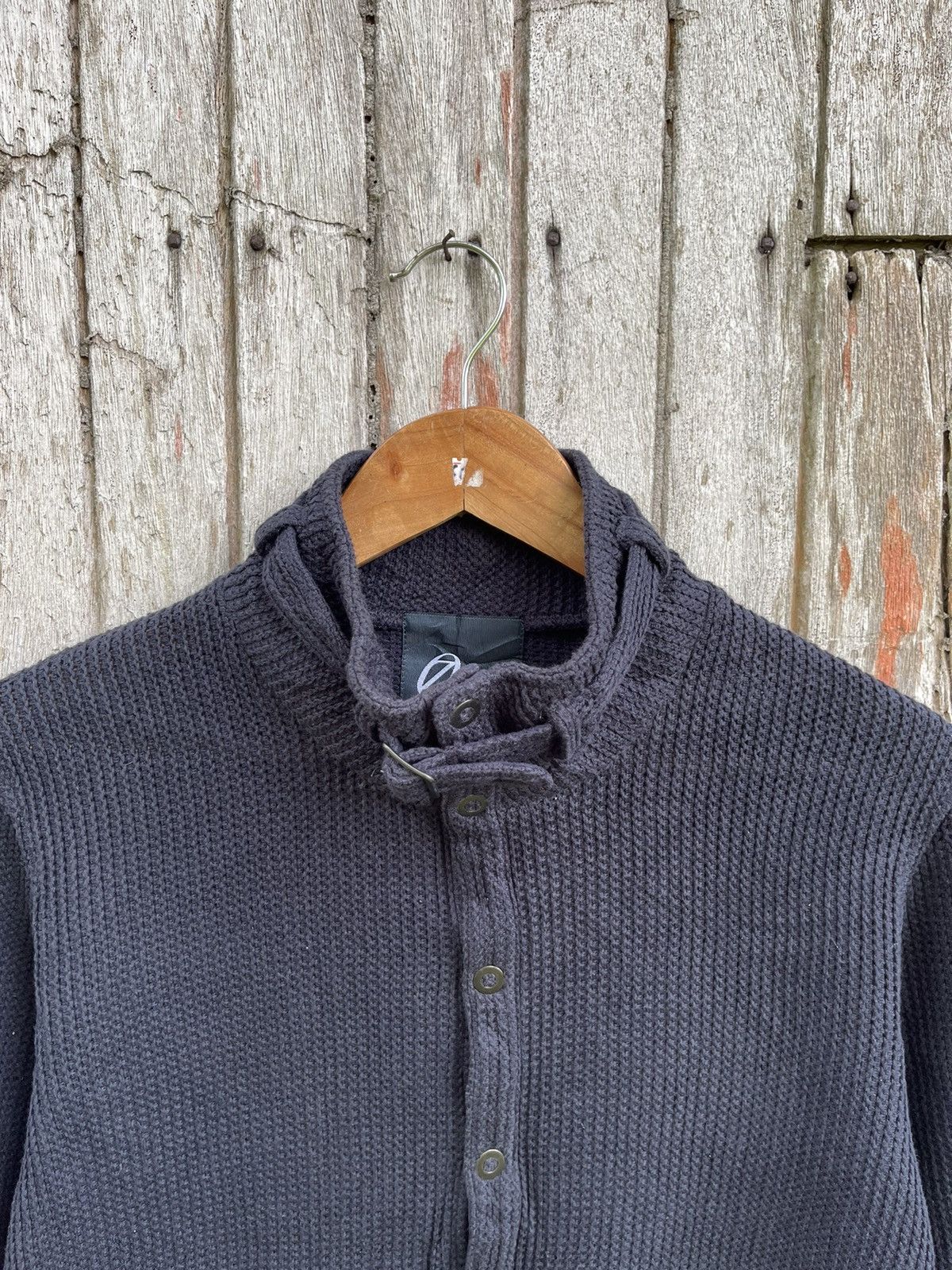 Tornado Mart O Zero by Tornado Mart Waffle Knit High-Neck Jacket Size US M / EU 48-50 / 2 - 2 Thumbnail