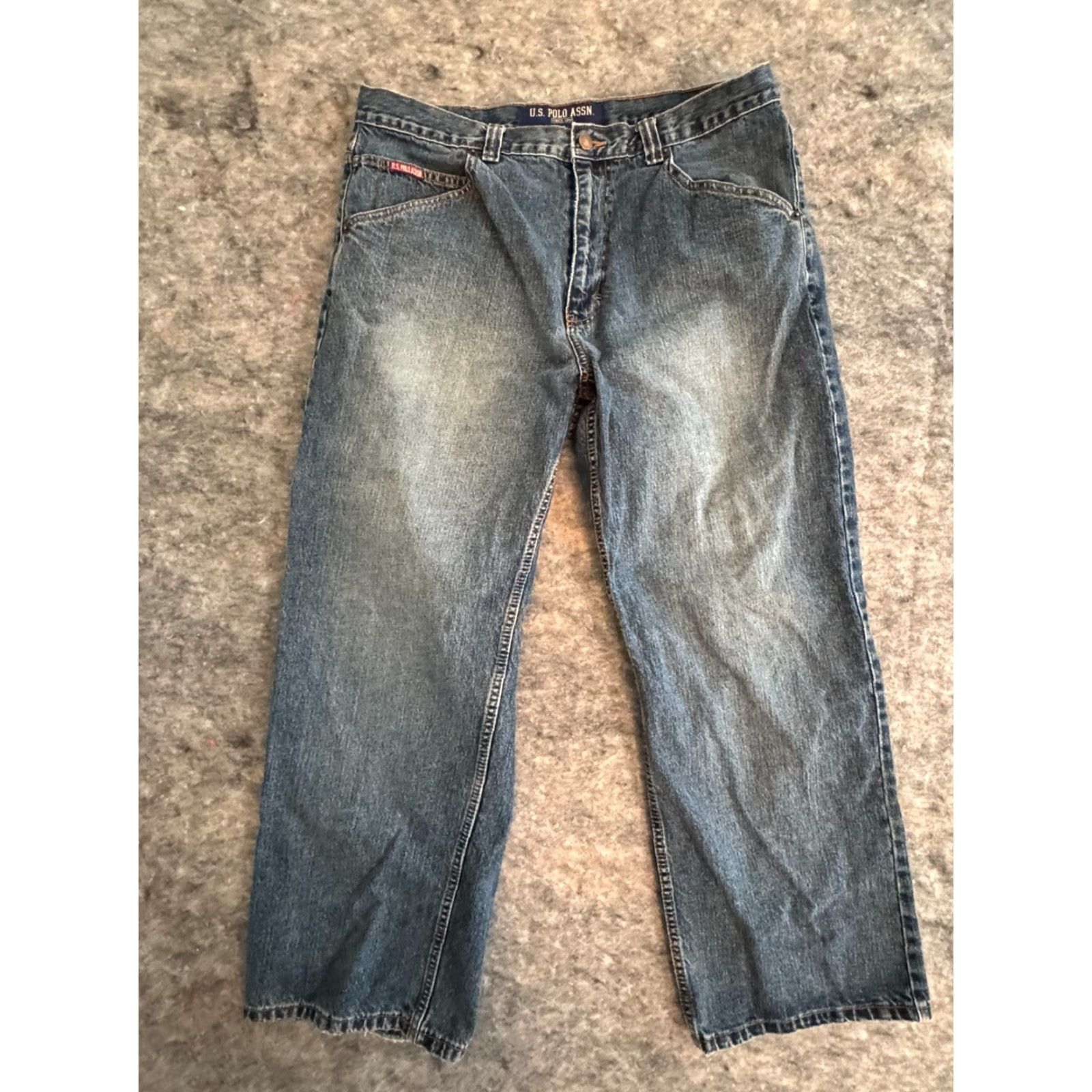 Vintage US Polo Assn. Jeans 36x30 Men’s Carpenter Pants Baggy Utility Straight 90s Grunge Blue Vintage – US Polo Assn. Size US M / EU 48-50 / 2 - 2 Thumbnail