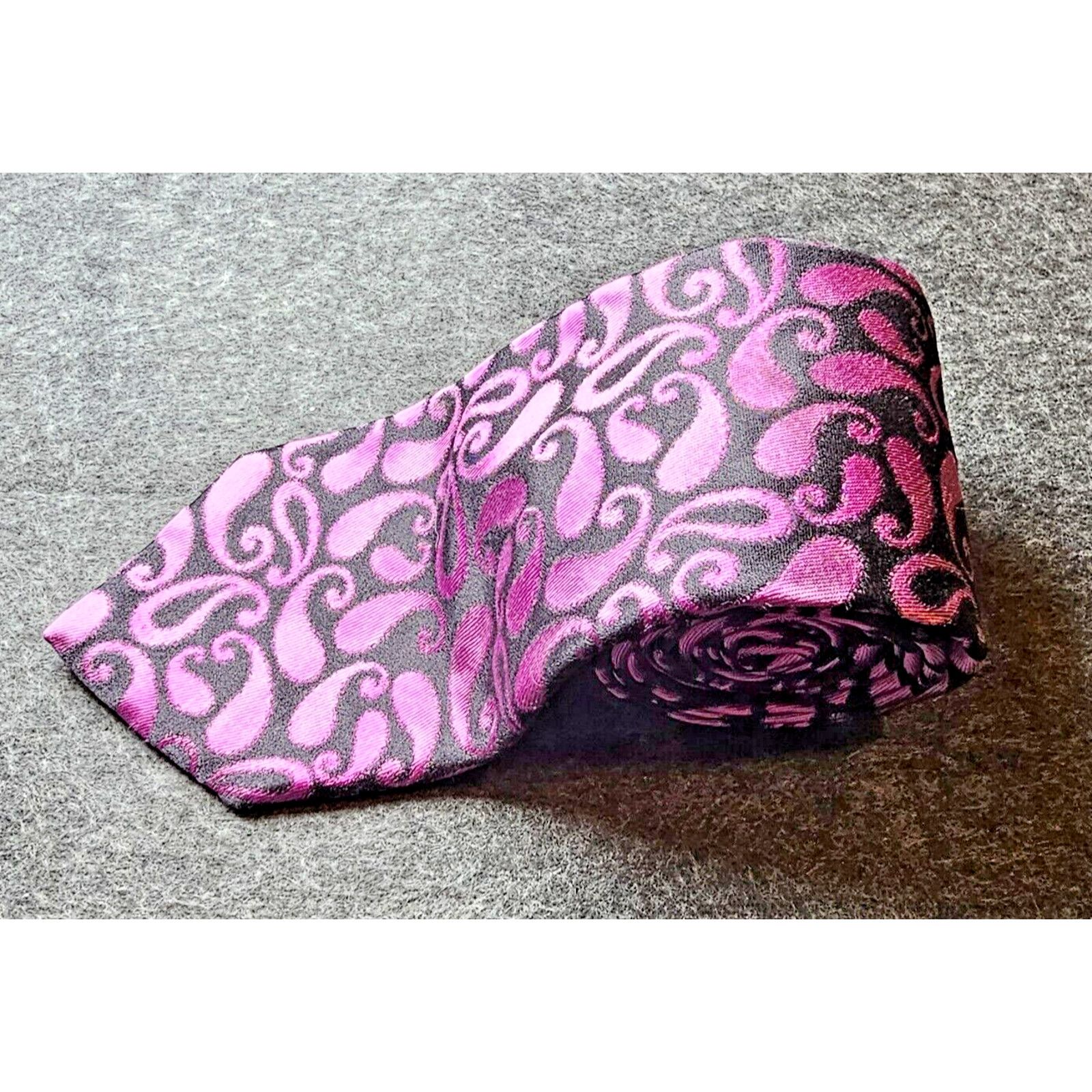 Ted Baker Ted Baker Tie Italian Silk Paisley Purple Designer London Size ONE SIZE - 1 Thumbnail