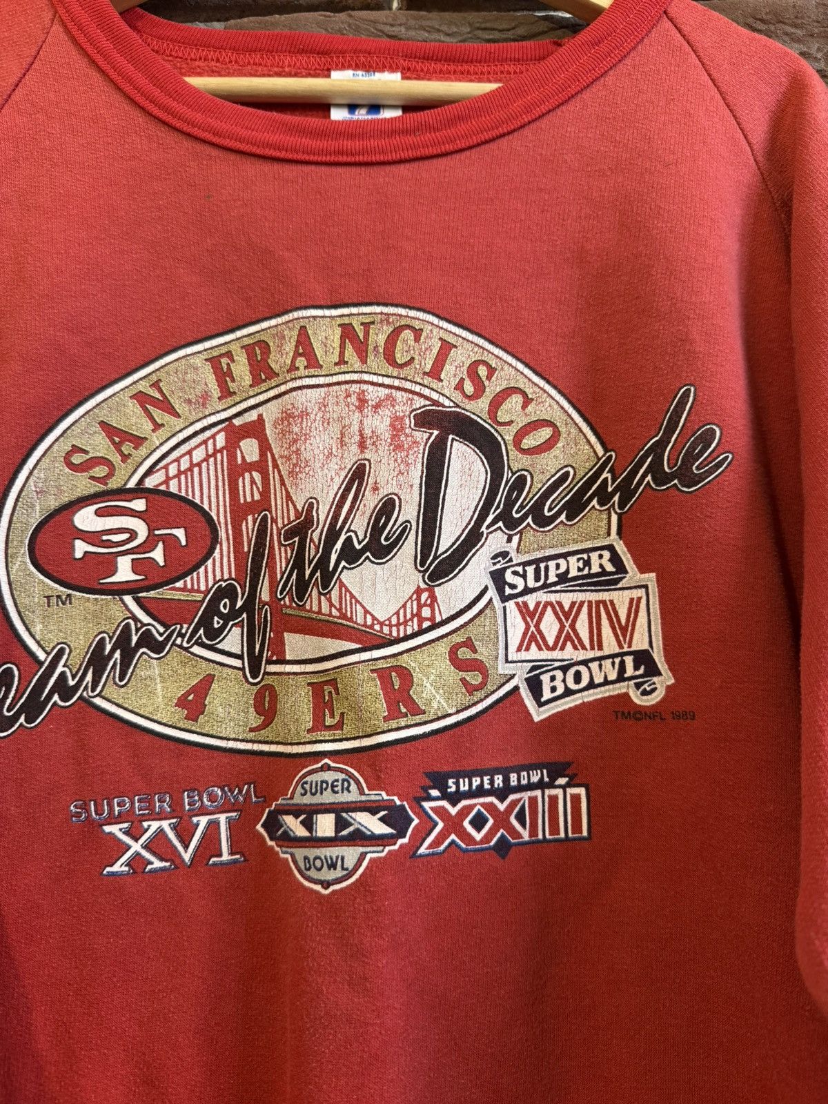 NFL VTG SAN FRANCISCO 49ers 1989 XL SUPER BOWL XXIX SWEATSHIRT Size US XL / EU 56 / 4 - 3 Thumbnail