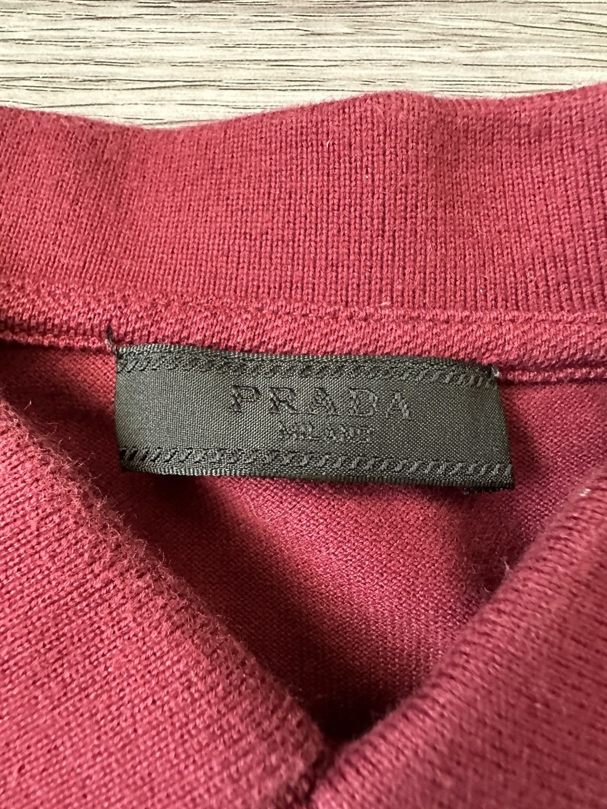 Prada Prada Milano Red Burgundy Polo T shirt Red Tab size M hype Size US M / EU 48-50 / 2 - 7 Thumbnail
