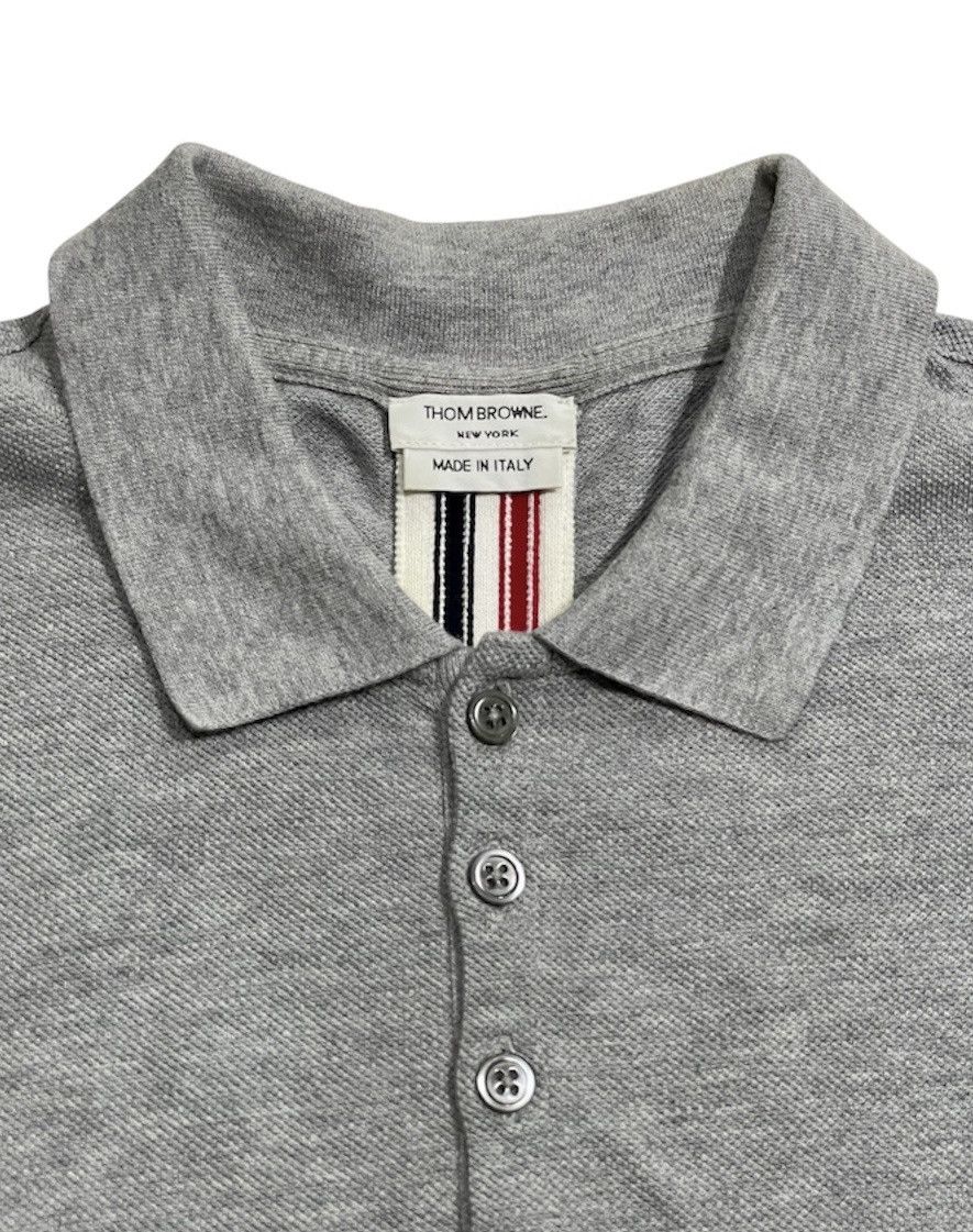 Thom Browne Center-Back Stripe Thom Browne Piqué Polo Size US M / EU 48-50 / 2 - 4 Thumbnail