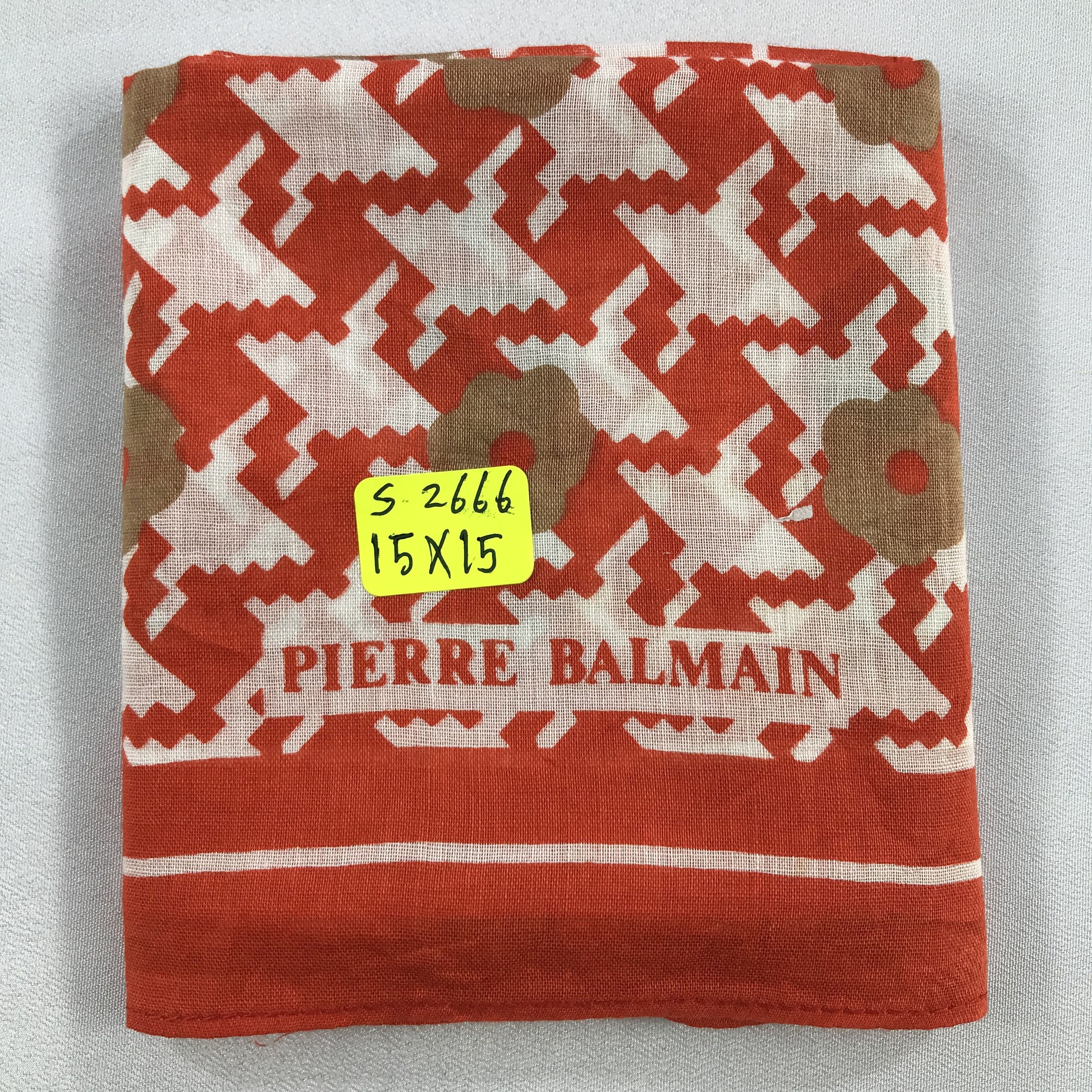 Pierre Balmain × Vintage Pierre Balmain Bandana / Handkerchief / Neckerchief - S2666 Size ONE SIZE - 5 Thumbnail