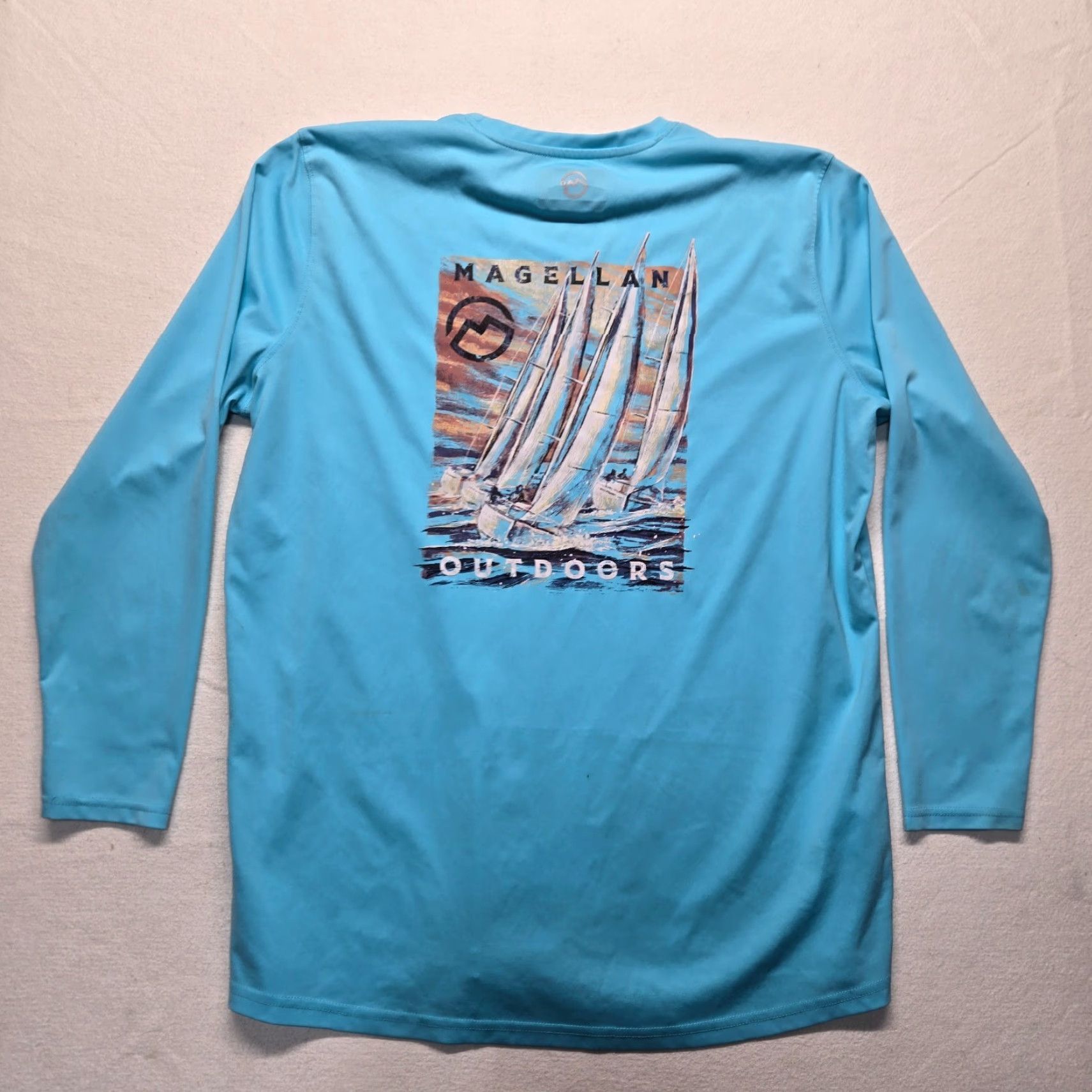 Vintage Magellan Outdoors Women's 2XL Blue Graphic Long Sleeve T-Shirt Activewear Fishing Hiking Pullover Size XXL / US 16-18 / IT 52-54 - 7 Thumbnail