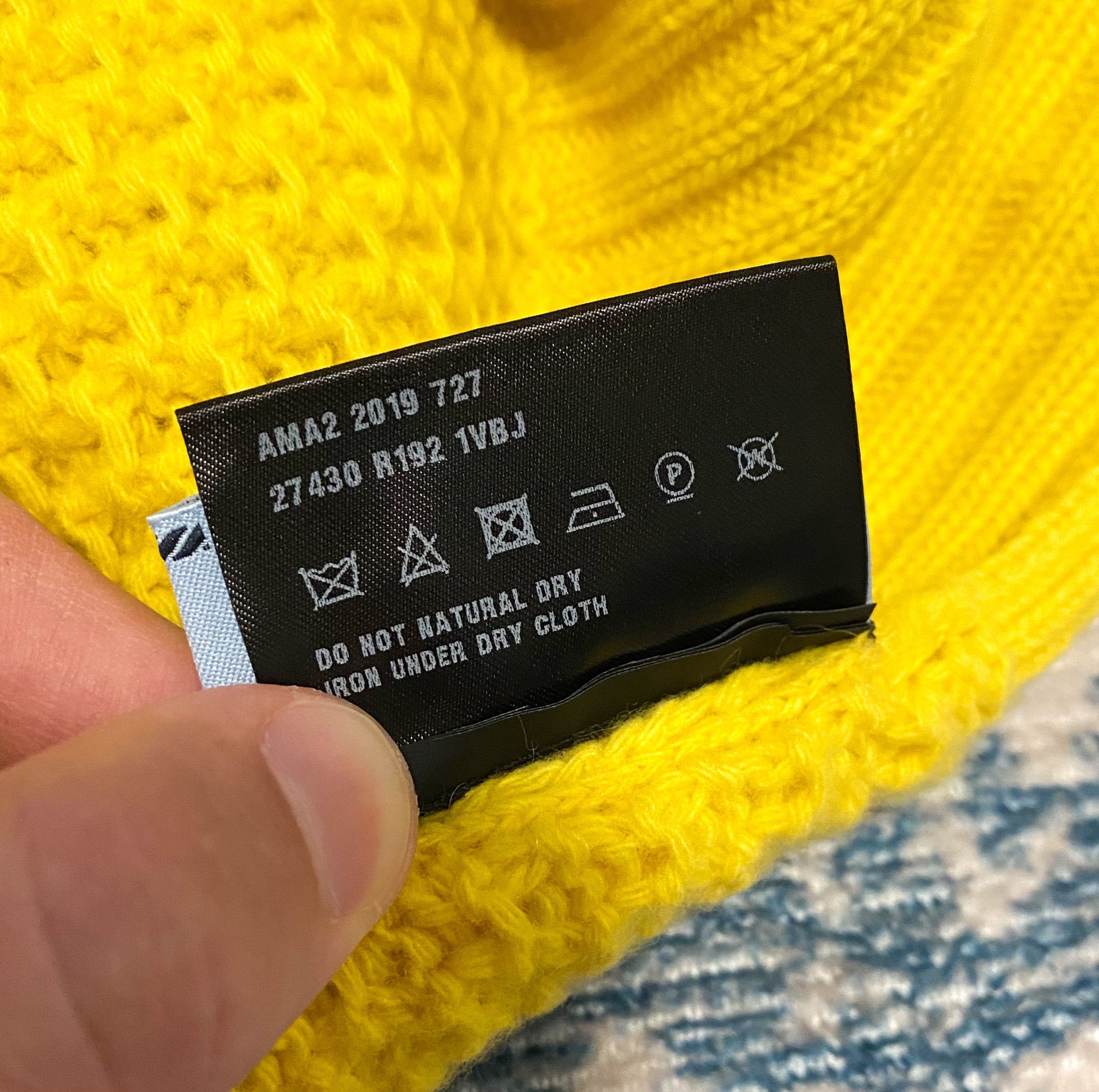 Prada Prada 70% Virgin Wool 30% Cashmere Rib Tall Knit Beanie Hat Size ONE SIZE - 10 Thumbnail