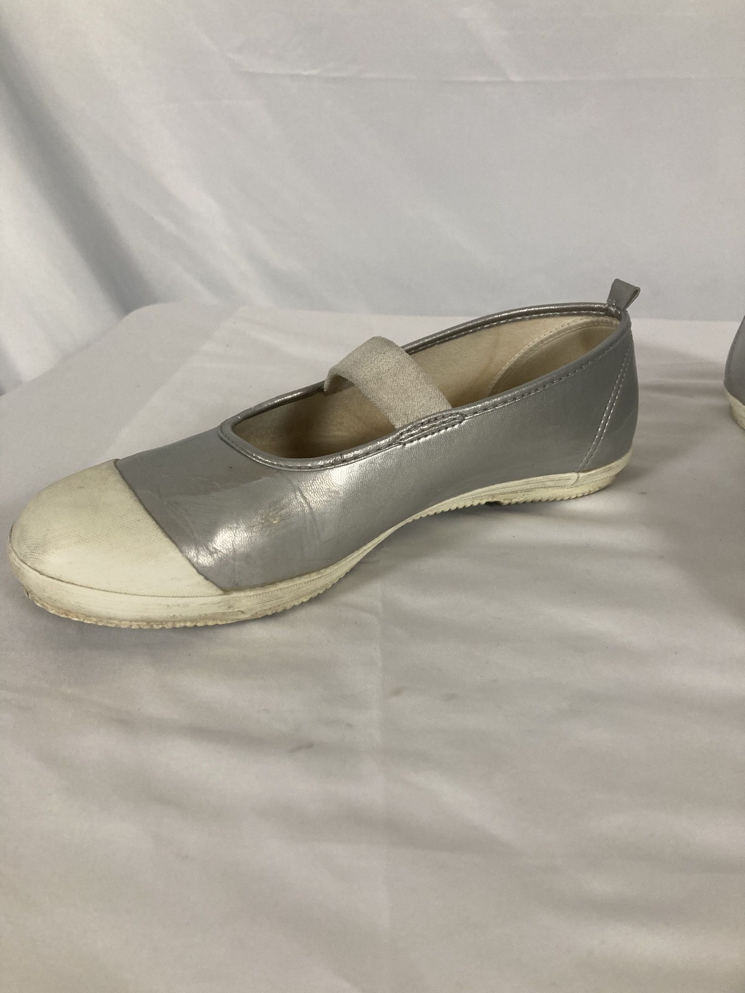 Comme des Garcons Comme des Garçons Silver Metallic Mary Jane Ballet Flats Size US 8 / IT 38 - 3 Thumbnail