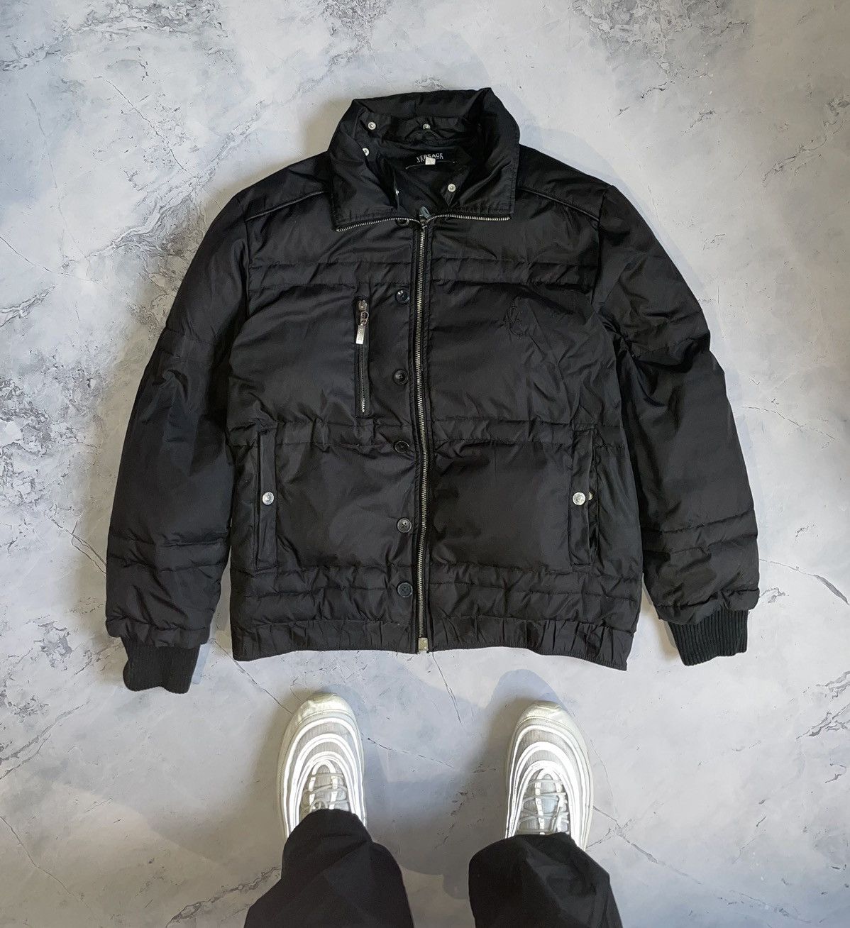 Versace Jeans Couture Black Winter Puffer Jacket