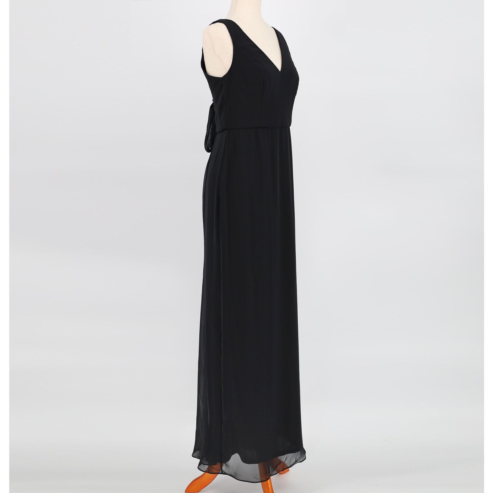 The Unbranded Brand Social Bridesmaids Women Black Chiffon Trumpet Gown Size 8R Size M / US 6-8 / IT 42-44 - 4 Thumbnail