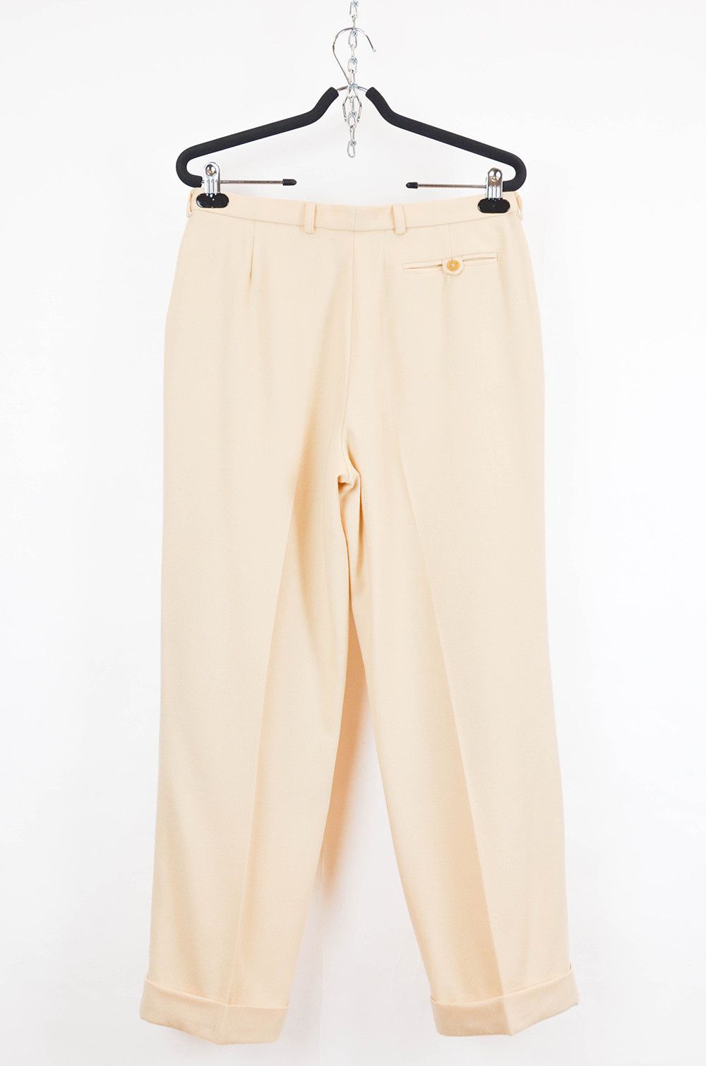 Burberry Burberry London Wool Pants – Beige Classic Fit IT40 Size 27" / US 4 / IT 40 - 2 Thumbnail