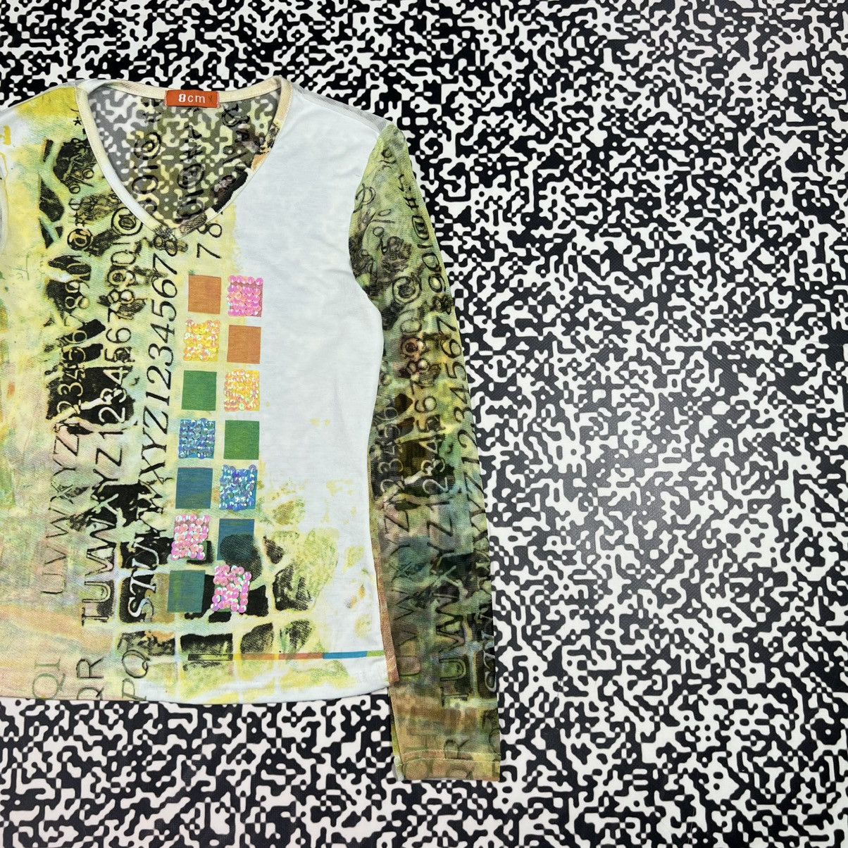 Japanese Brand Vintage Y2K Japanese Mesh Monogram Retro Sexy Longsleeve Size M / US 6-8 / IT 42-44 - 5 Thumbnail