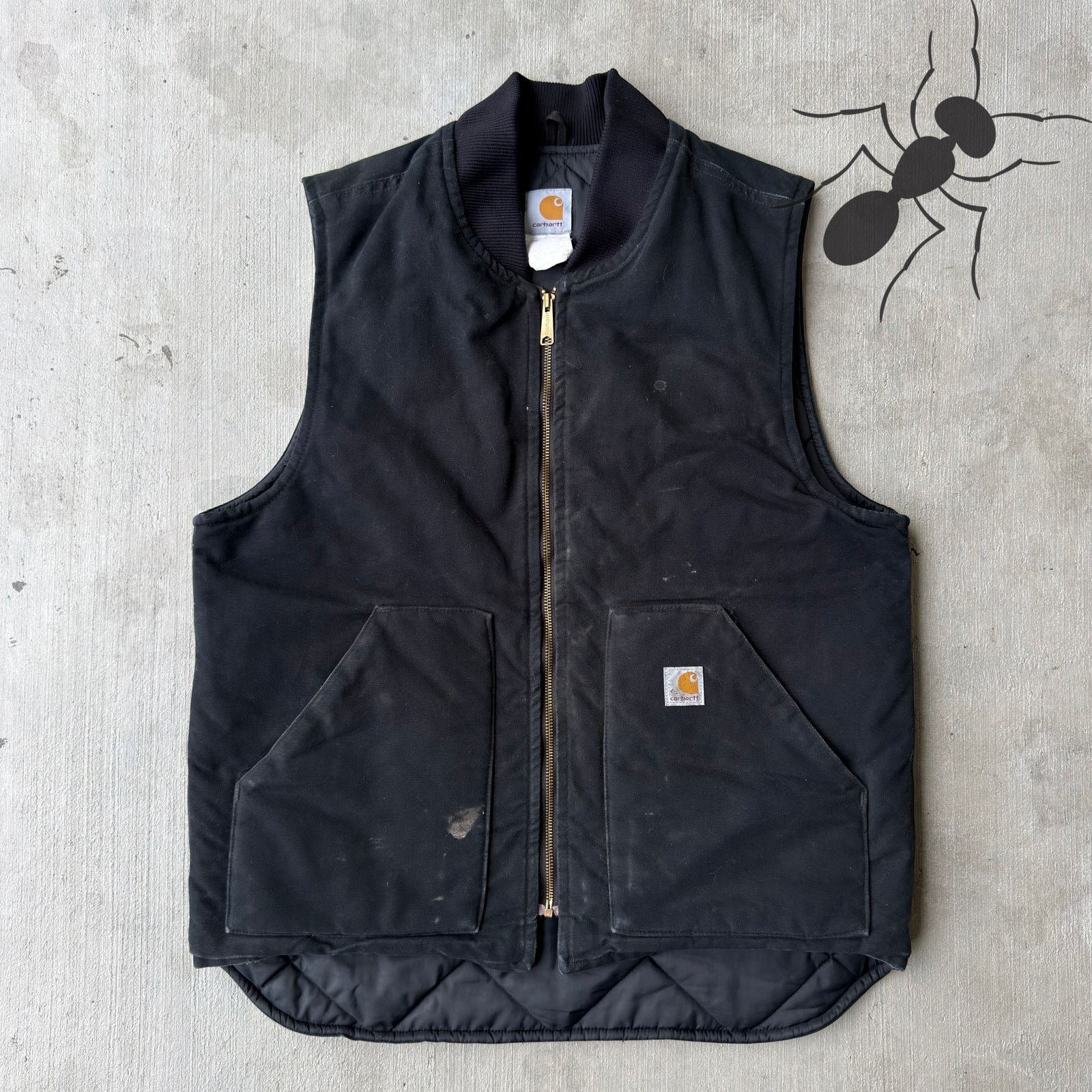 Carhartt × Vintage Carhartt black quilted work wear vest Size US M / EU 48-50 / 2 - 1 Thumbnail