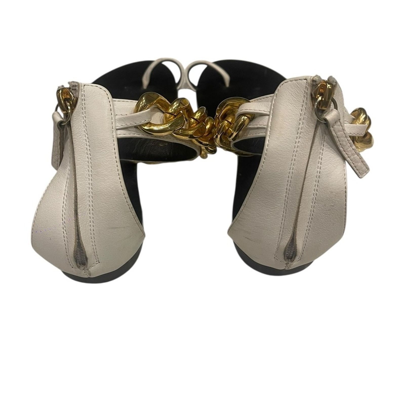Giuseppe Zanotti Giuseppe Zanotti Bicolor Chain Ankle Strap Flat Sandal 38 Size US 7.5 / IT 37.5 - 7 Thumbnail