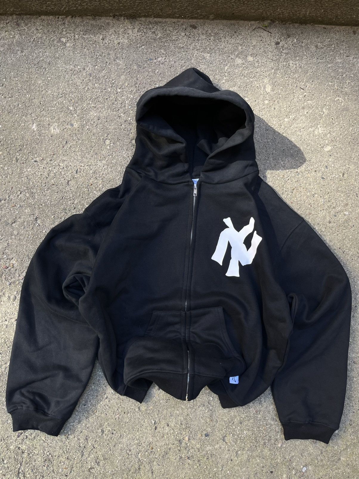 AKIMBO ZIP-UP HOODIE - FADED NAVY