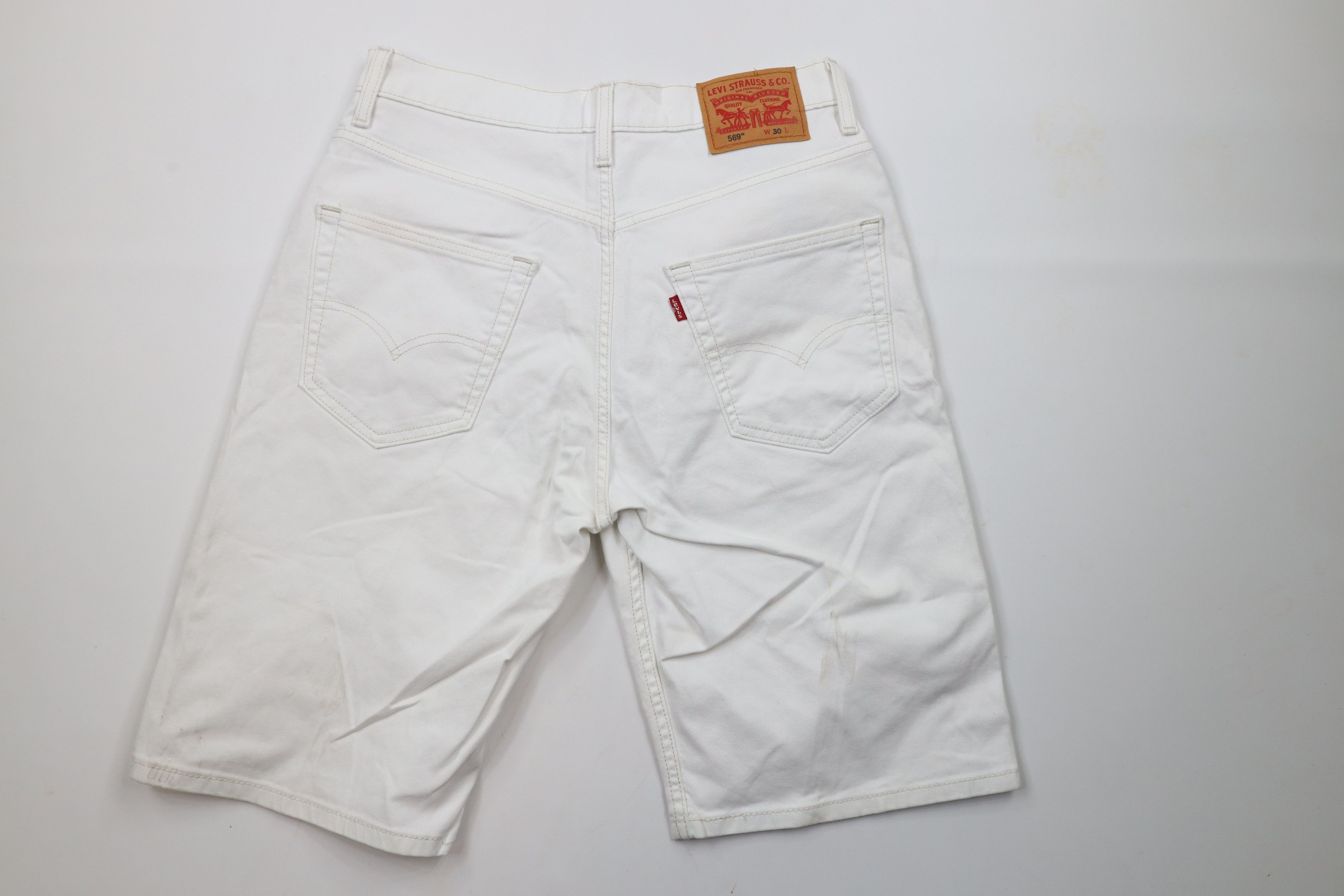 Levi's × Vintage Vintage Y2K Levis 569 Fit Denim Jean Shorts Jorts White Size US 30 / EU 46 - 8 Thumbnail