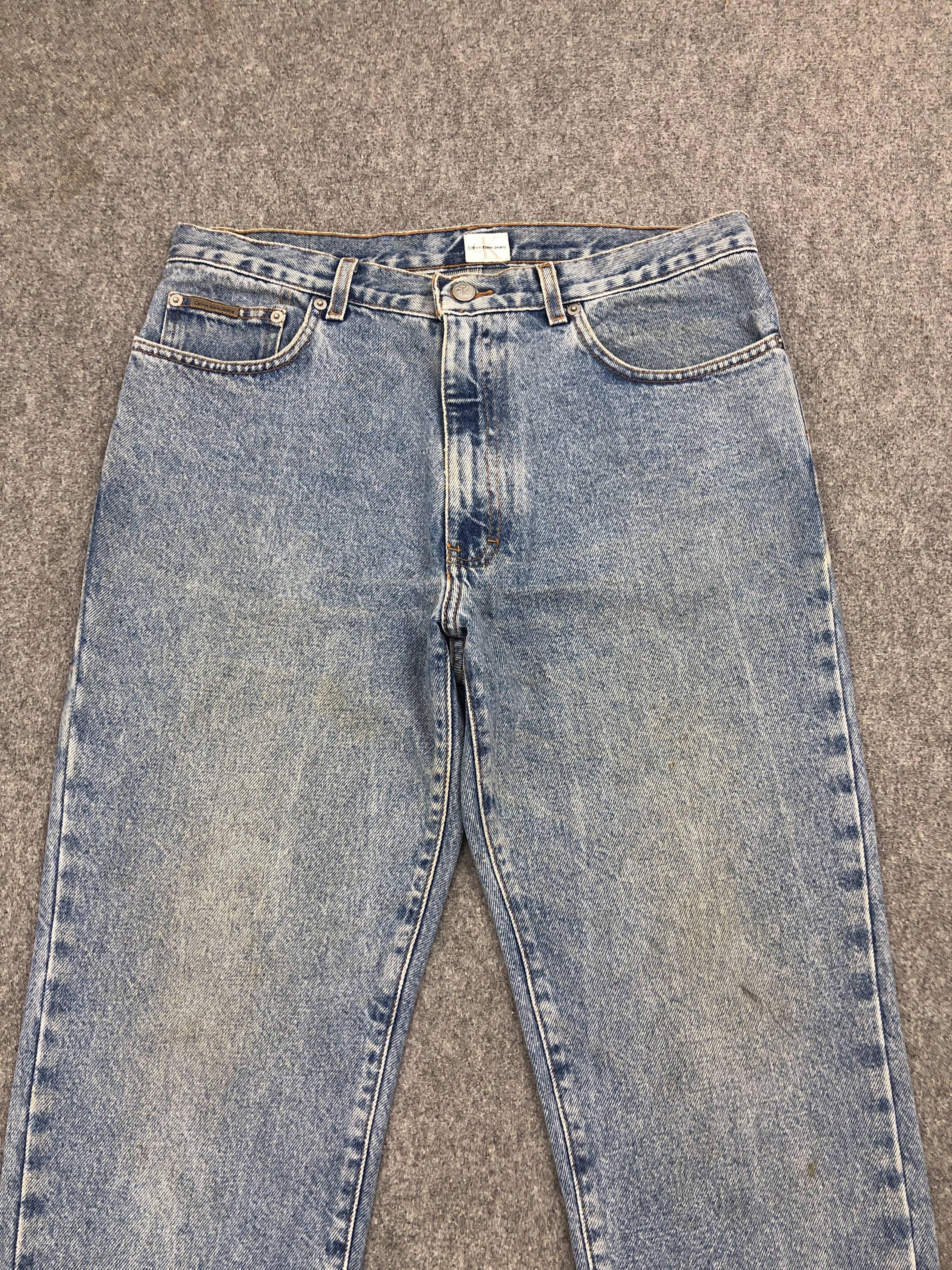 Calvin Klein Vintage Calvin Klein Faded Blue Jeans 34x30.5 S0024 Size US 34 / EU 50 - 2 Thumbnail