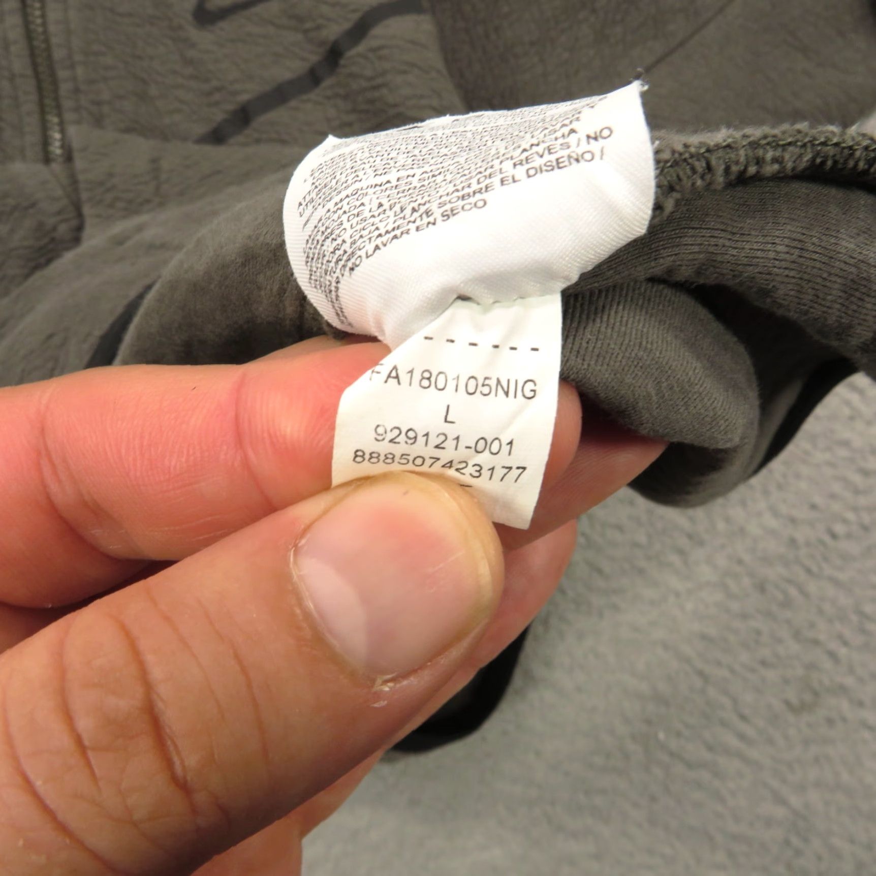 Nike Nike Jacket Men Large Tech Fleece Hoodie Full Zip Textured Windrunner Stone NSW.jpg Size US L / EU 52-54 / 3 - 7 Thumbnail