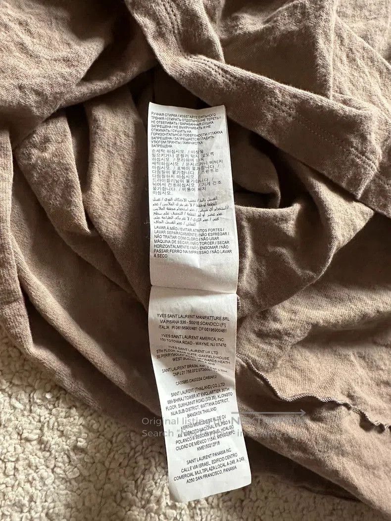 Saint Laurent Paris Saint Laurent Reverse Washed T-Shirt. Size US M / EU 48-50 / 2 - 5 Thumbnail