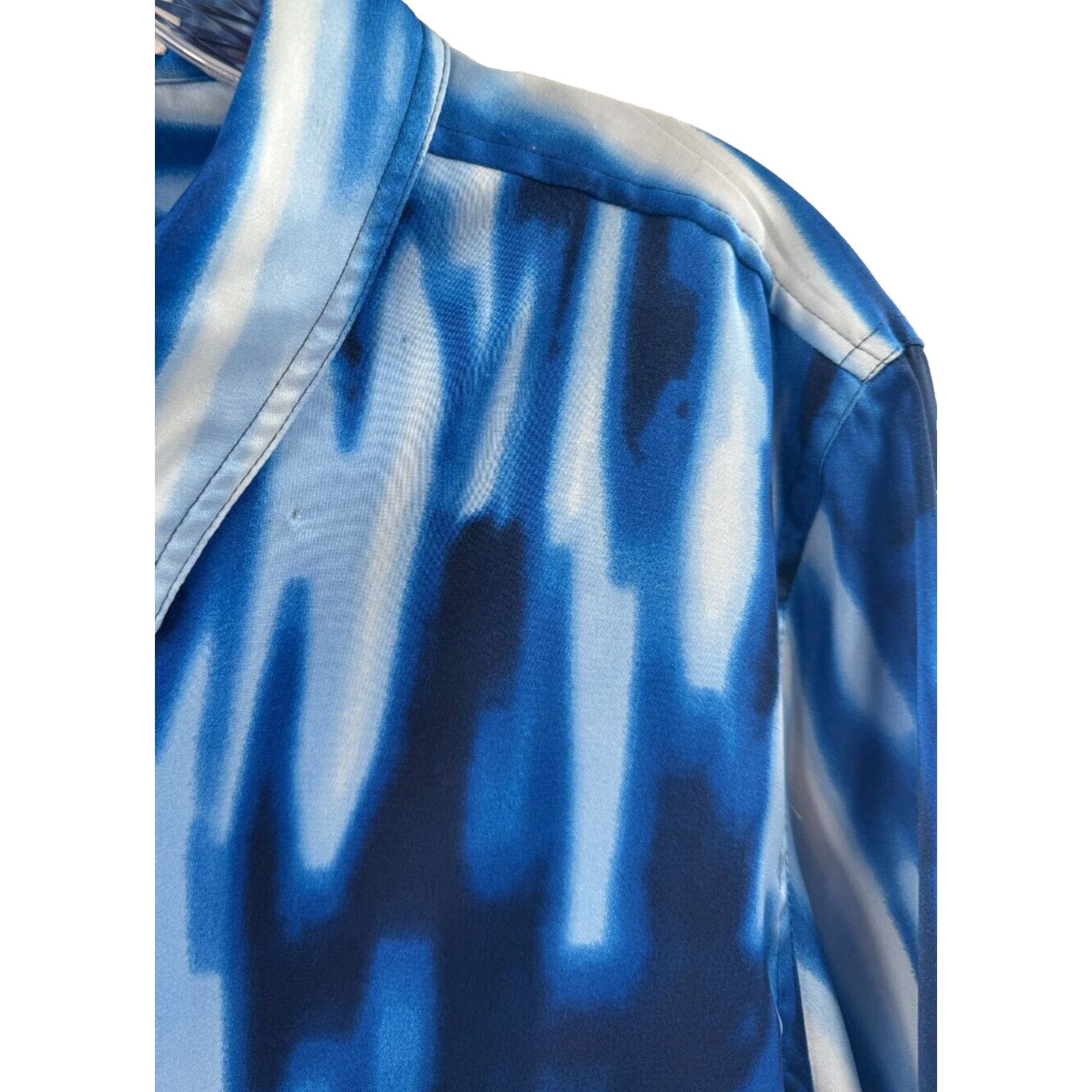 Calvin Klein Calvin Klein Retro Modern Blue White Tie Dye Stripe Shirt L Size L / US 10 / IT 46 - 8 Thumbnail