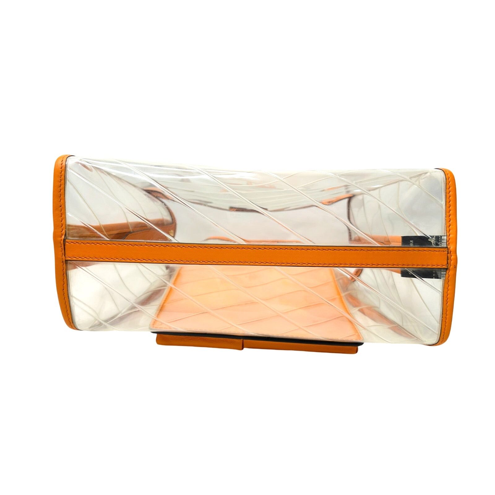 Fendi Fendi Peekaboo Defender PVC Clutch Bag Orange - Small Size ONE SIZE - 5 Thumbnail