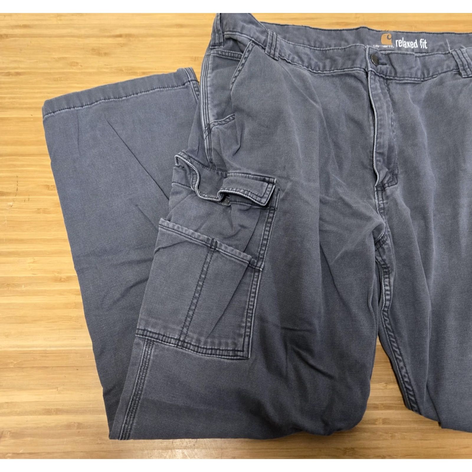 Carhartt Carhartt Pants Mens 40x32 Gray Cargo Relaxed Fit Work Utility Stretch 103574 Size US 40 / EU 56 - 5 Thumbnail