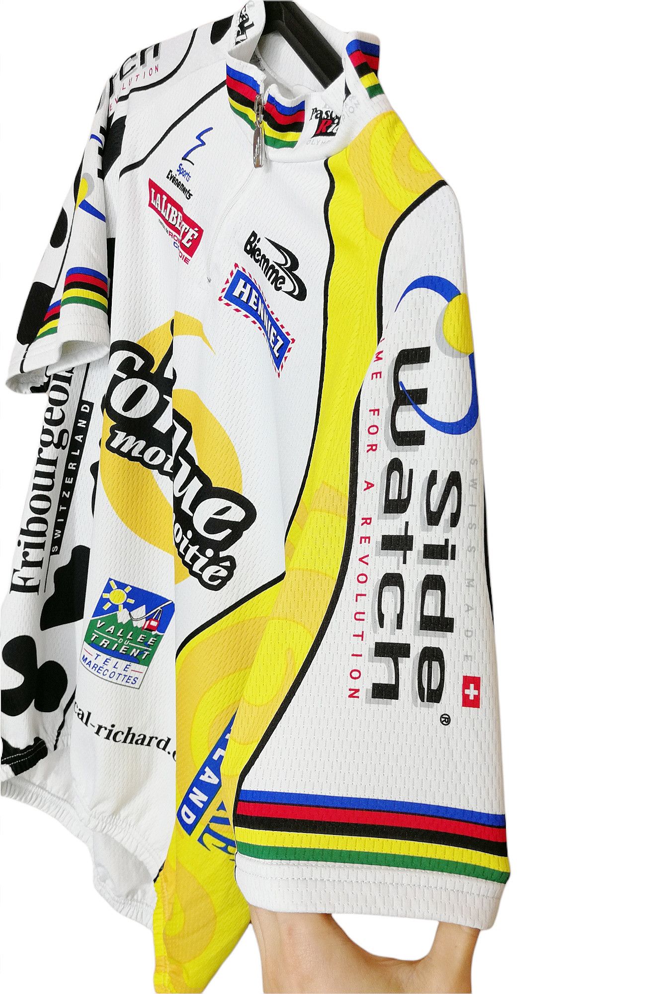 Other Vintage Biemme Cycling Jersey & Bib Shorts Henniez La Fondue Size US XL / EU 56 / 4 - 6 Thumbnail