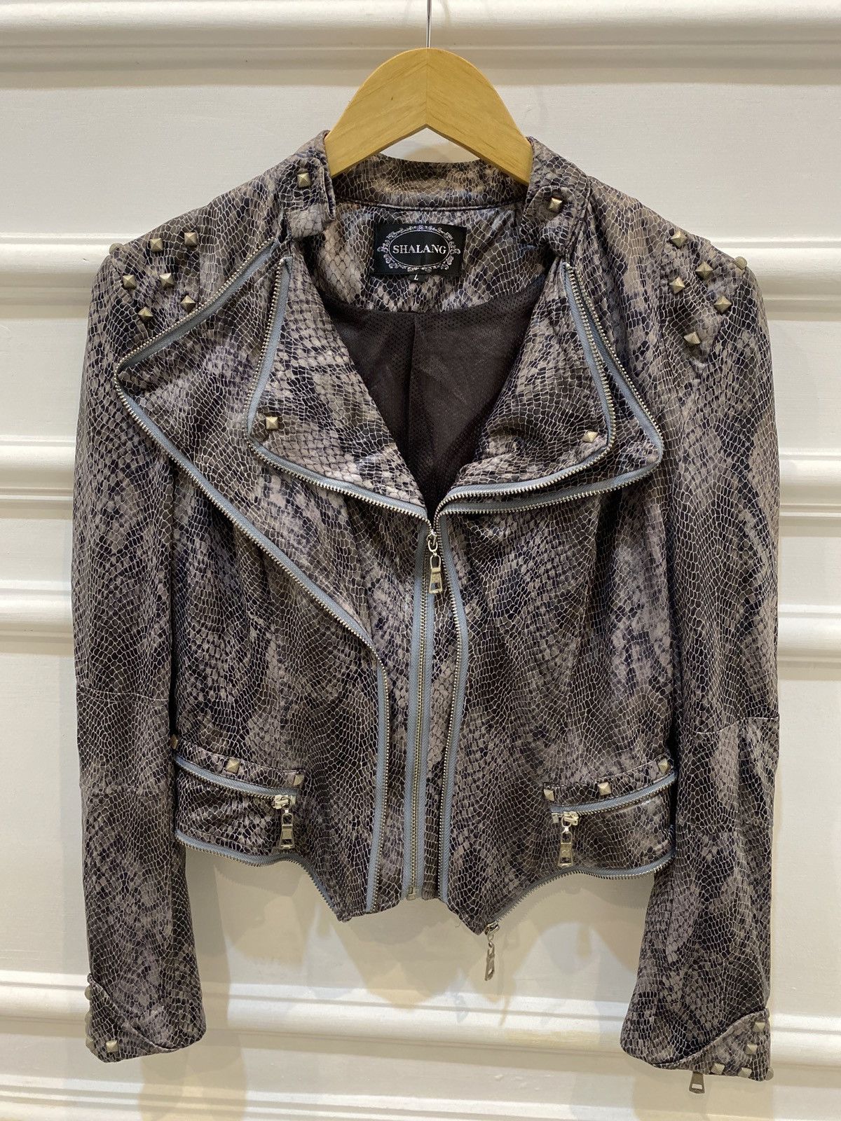 Isamu Katayama Backlash Shalang Snake Skin Leather Vkei Jacket Size US S / EU 44-46 / 1 - 1 Thumbnail