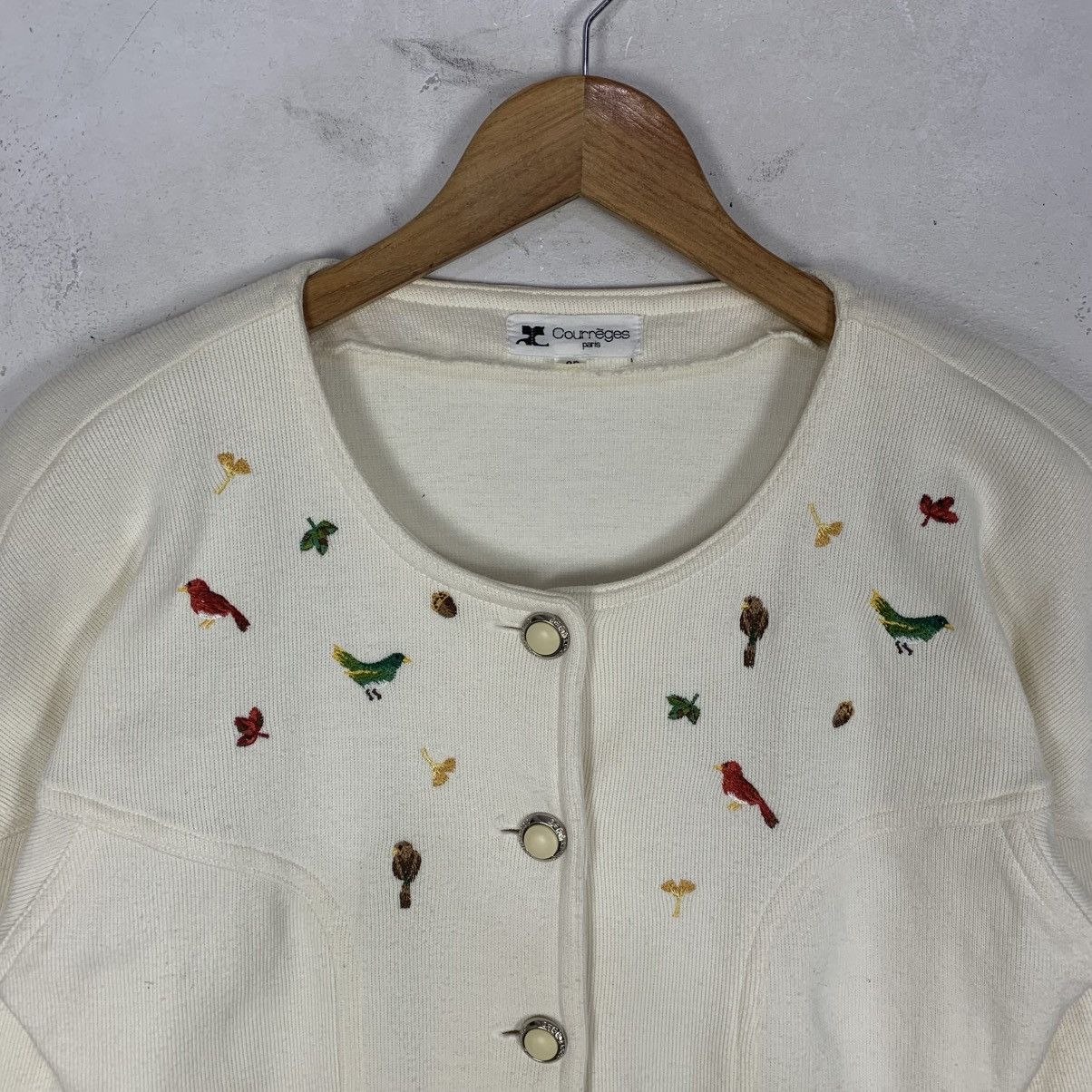 Courreges Vintage Courrèges Fashion Brand Paris Cardigan Sweatshirt Size S / US 4 / IT 40 - 3 Thumbnail