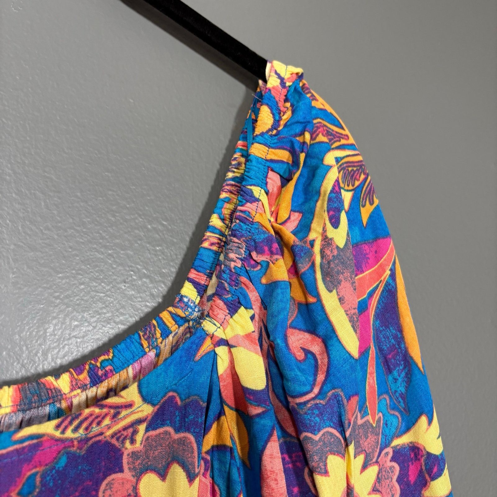 Other Terra & Sky NWT Blue Floral Boho Peasant Top - Size 4X Size 4XL / US 24-26 - 2 Thumbnail