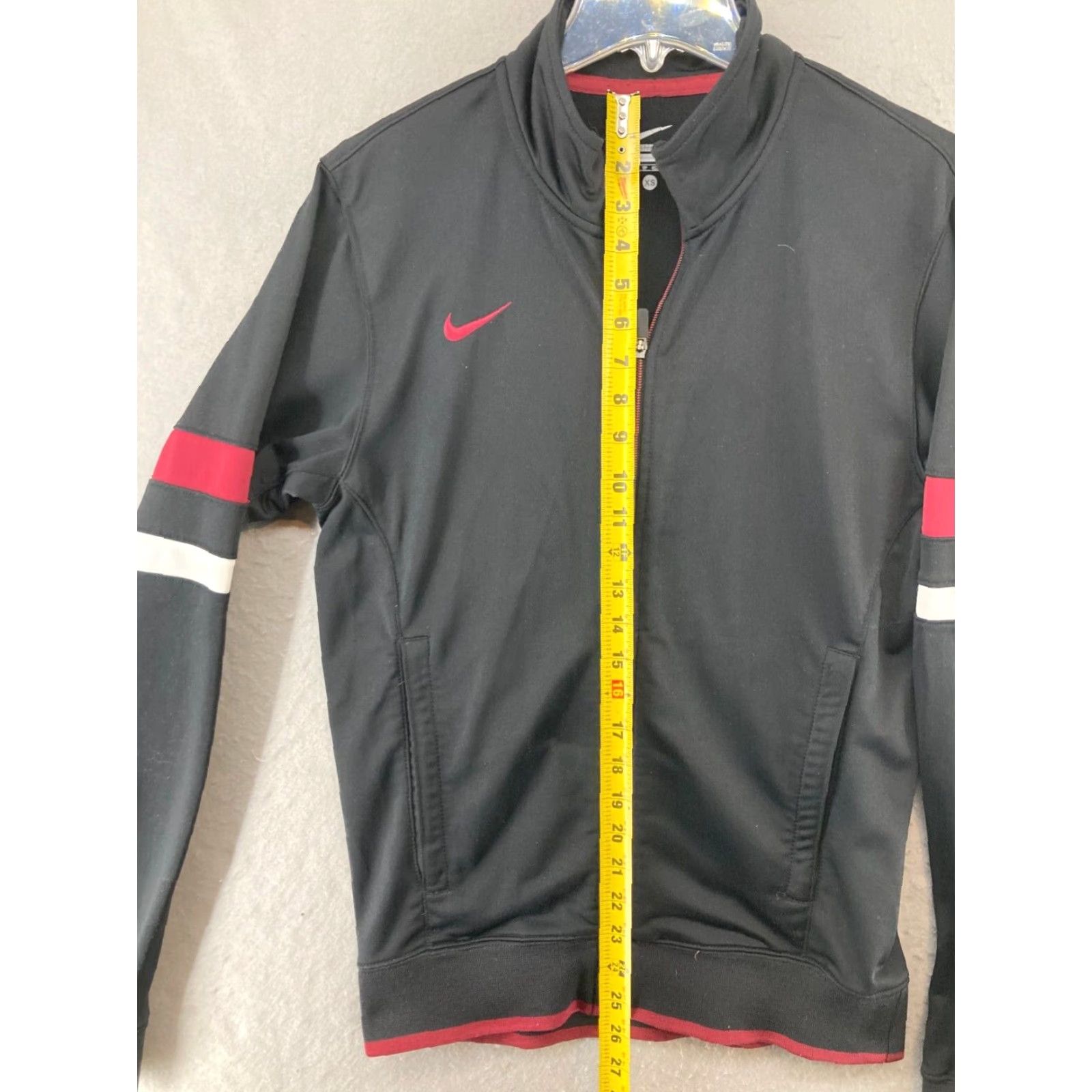 Nike Nike Jacket XS Black Red Pink Dri-Fit Activewear Full Zip Track Coat - Women - Jacket - Nike Dri-FIT - Track Jacket - Full Zip - XS - Black Size XS / US 0-2 / IT 36-38 - 3 Thumbnail
