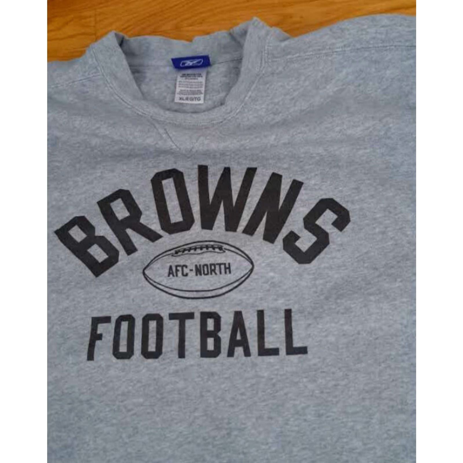 Reebok Reebok Sweatshirt Cleveland Browns Football XL Pullover Unisex Adults Gray Mercury Gray 27in Pit to Pit Leroy Kelly Size US XL / EU 56 / 4 - 3 Thumbnail