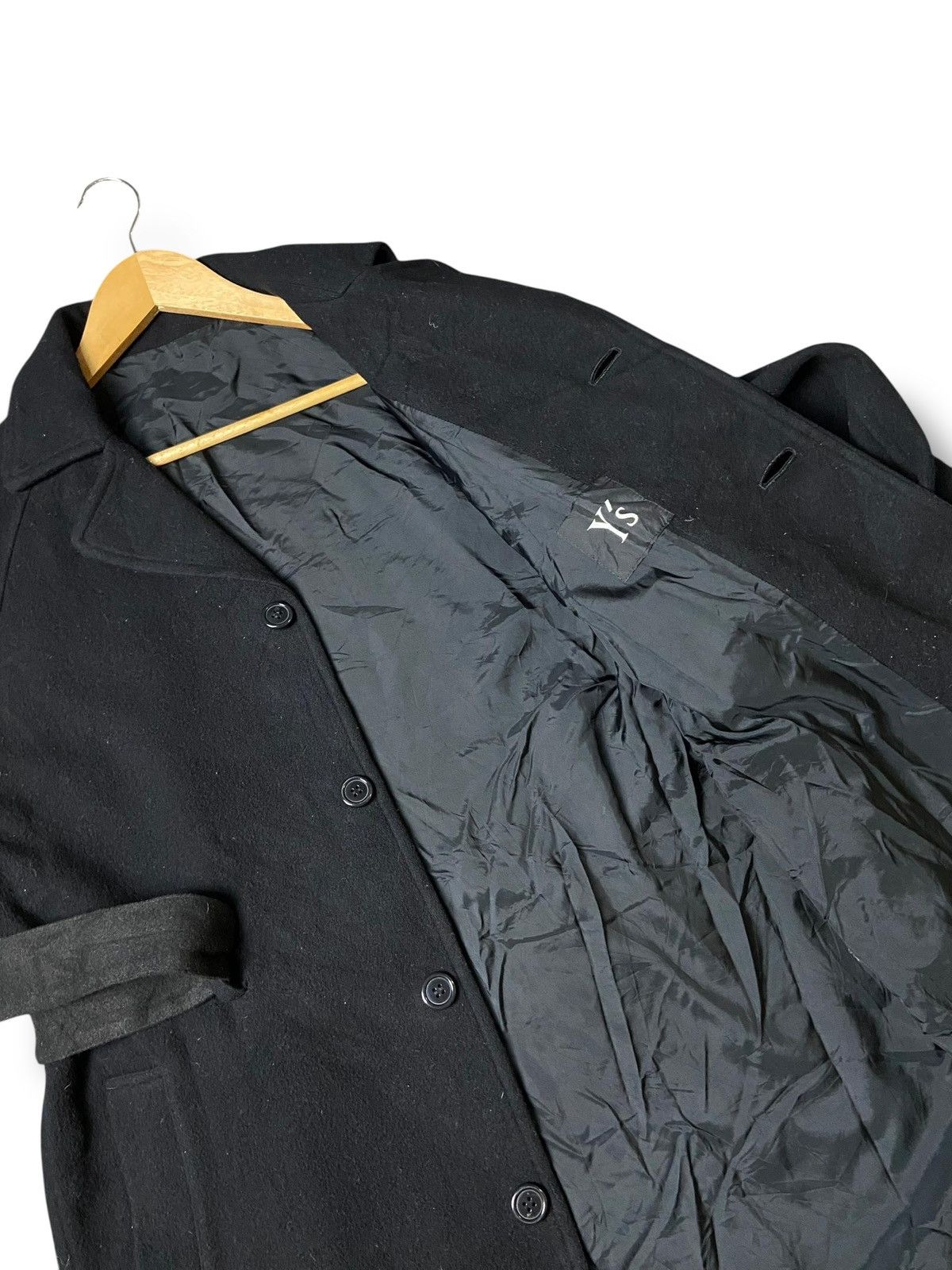 Y's Y’s x Yohji Yamamoto Long Wool Belted Coat (118) Size US XS / EU 42 / 0 - 6 Thumbnail