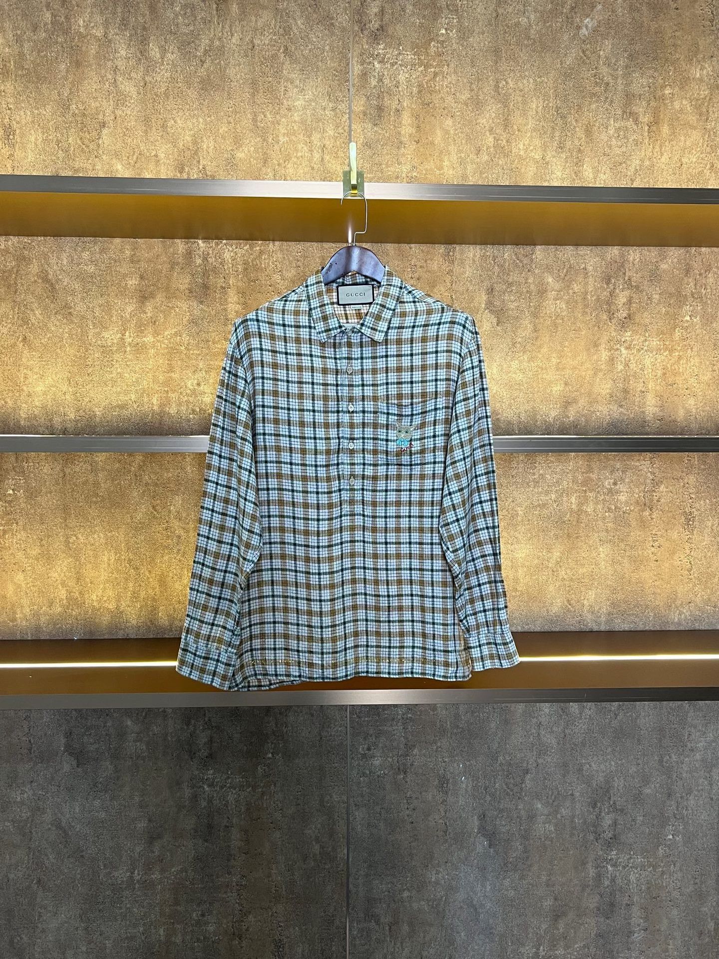 Gucci Gucci Checkered Linen Shirt Size US S / EU 44-46 / 1 - 1 Thumbnail