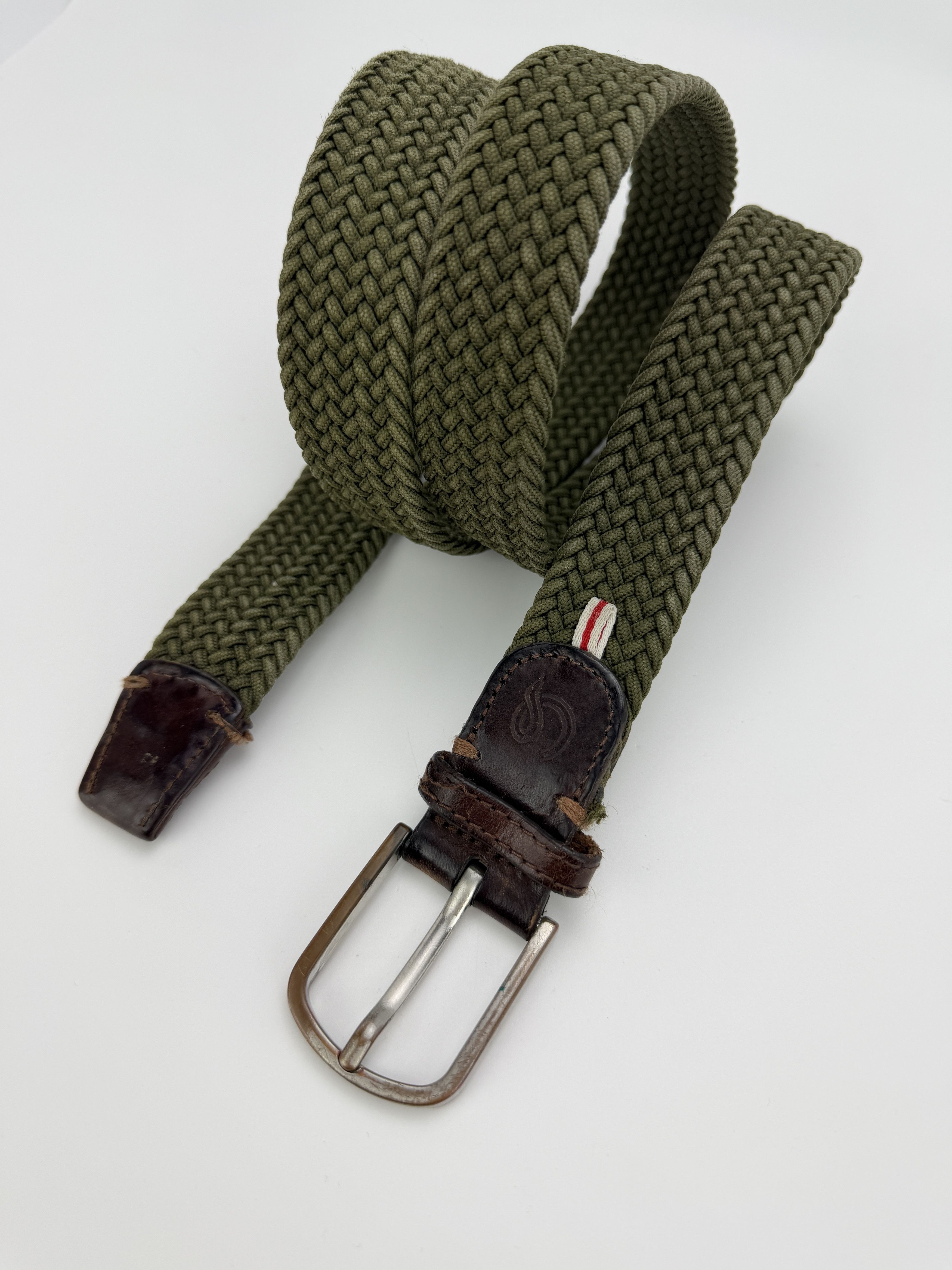 Vintage laboucle green mil style knitted belt Size ONE SIZE - 2 Thumbnail