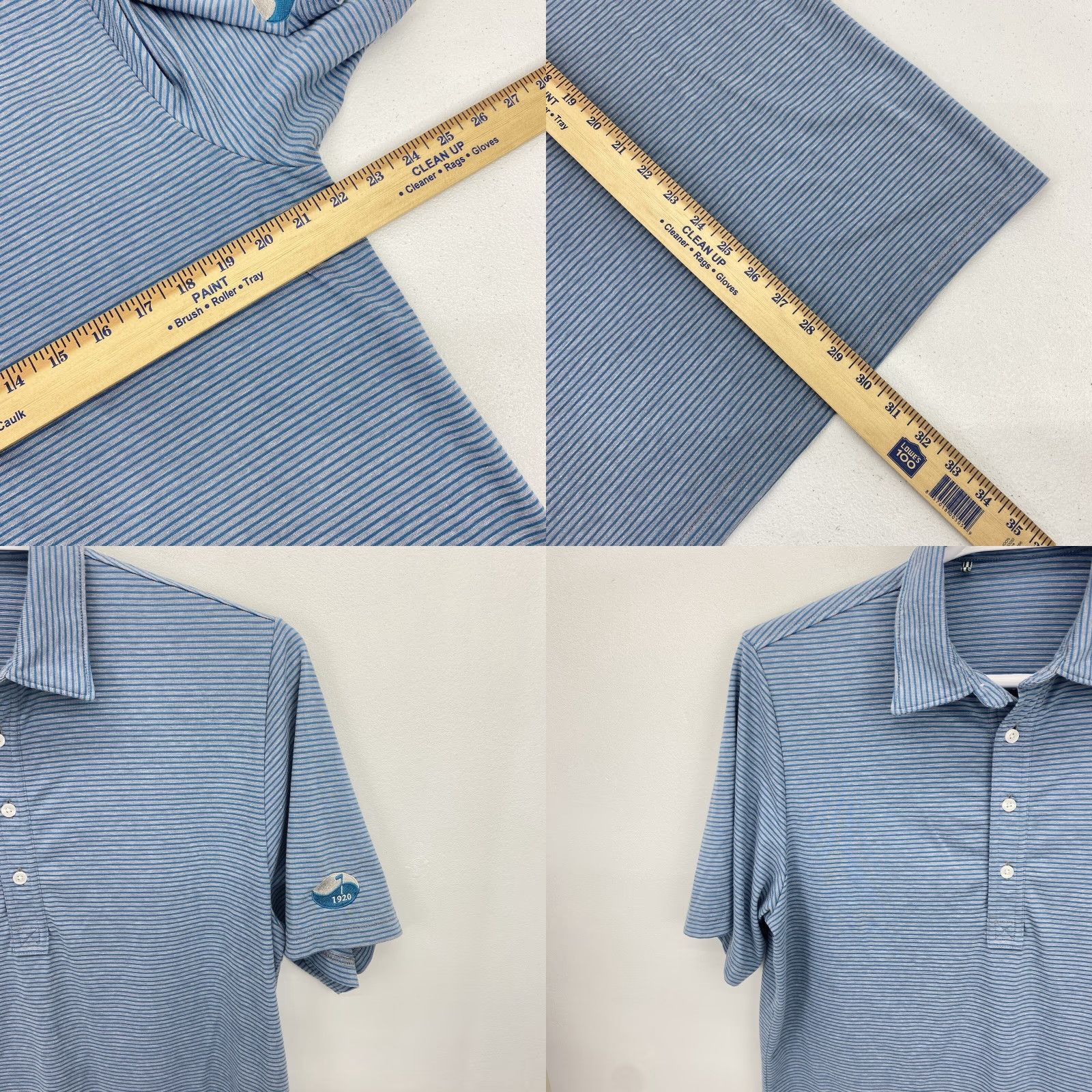 Vintage Criquet Polo Shirt Men Large blue Performance Organic Cotton Texas Golf Polo Shirt Mens Blue Texas Preppy Golf Size US L / EU 52-54 / 3 - 8 Thumbnail
