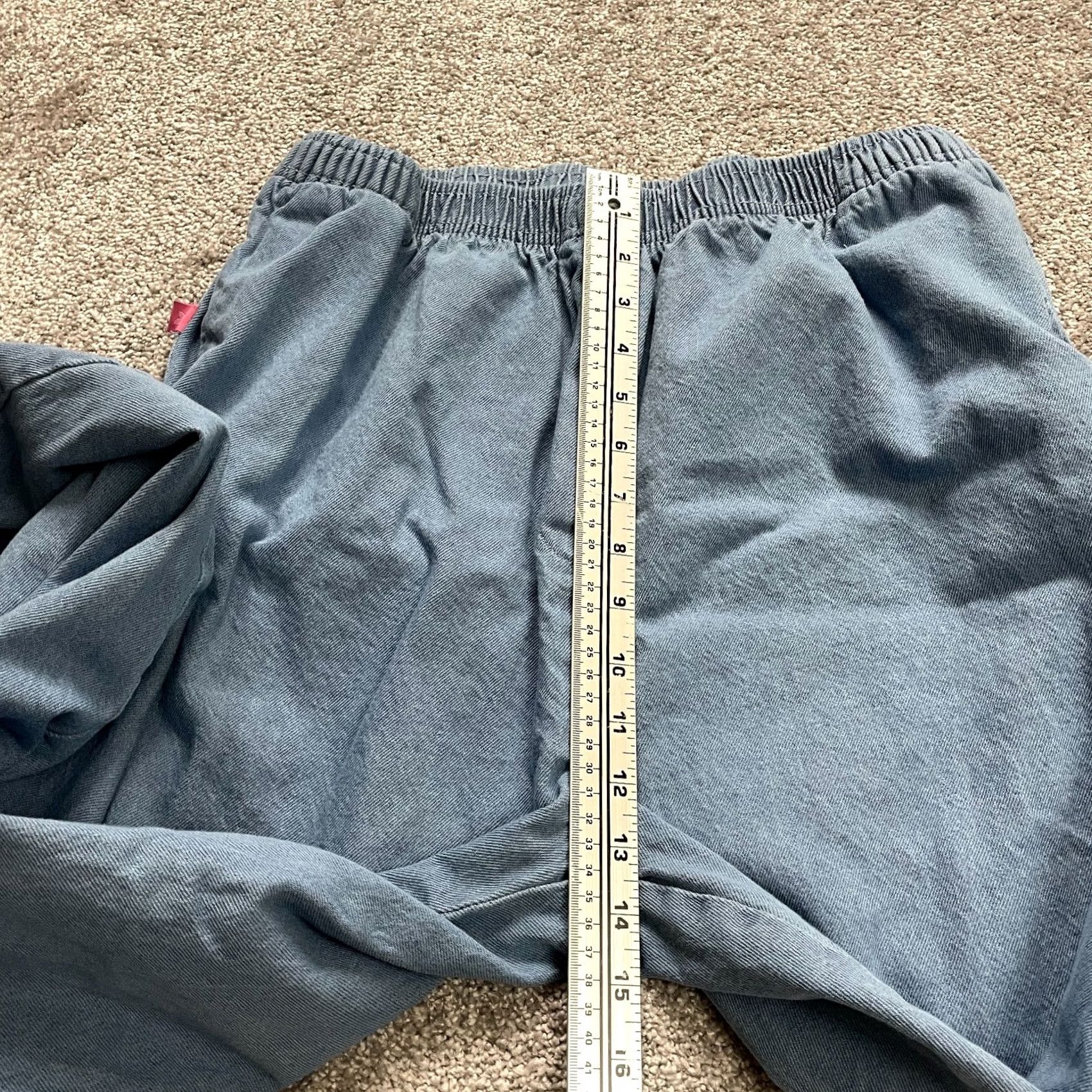 Vintage Woman Within Jeans Pants Womens Plus 16 Tall Blue Classic Fit Light Wash 30x33 Denim 100% Cotton Straight Zip Pocket/Comfort Elastic Size 30" / US 8 / IT 44 - 4 Thumbnail