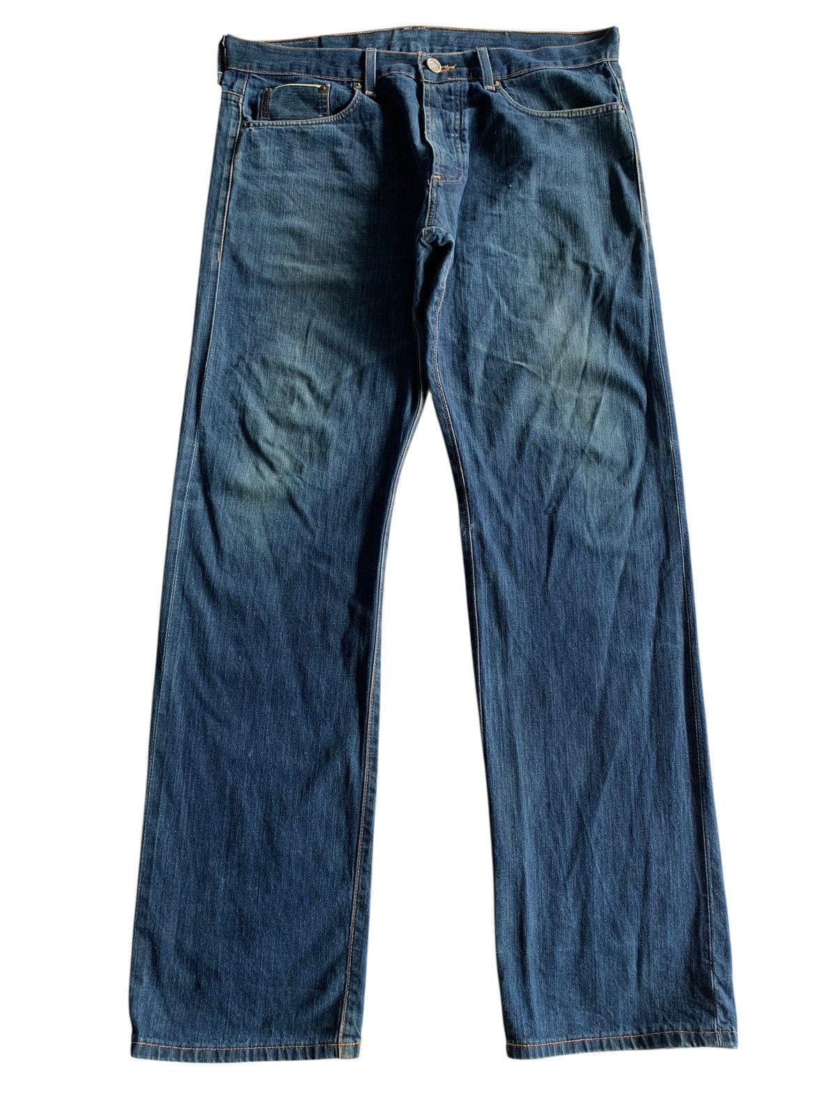 Armani Exchange VINTAGE AX ARMANI EXCHANGE SELVEDGE USA FADED DENIM Size US 37 - 1 Thumbnail