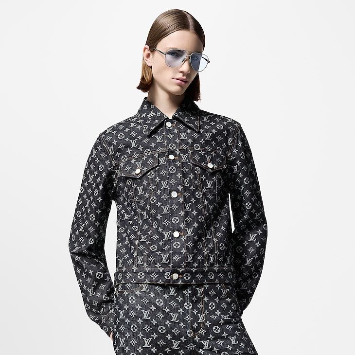 Louis Vuitton Monogram Jacquard Denim Jacket Size US M / EU 48-50 / 2 - 4 Thumbnail