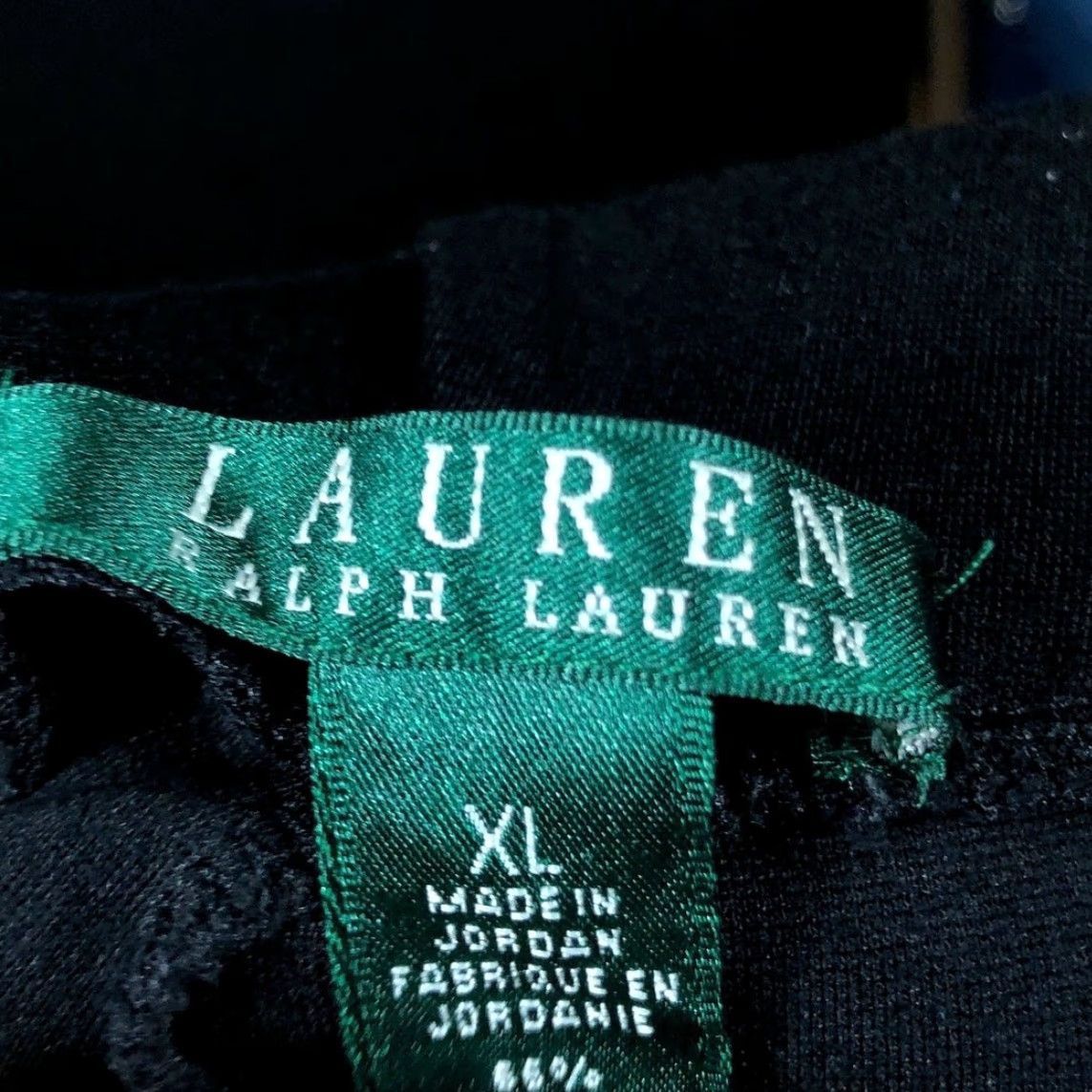 Ralph Lauren Ralph Lauren Womens Pants Black Pull On Mid Rise Legging Stretch XL Pants Court/Workwear Casual Size 25" / US 0 / IT 36 - 4 Thumbnail