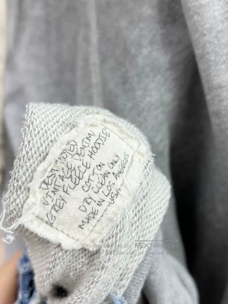 Greg Lauren Greg Lauren Grey Spliced Denim Sweatshirt Size US L / EU 52-54 / 3 - 5 Thumbnail