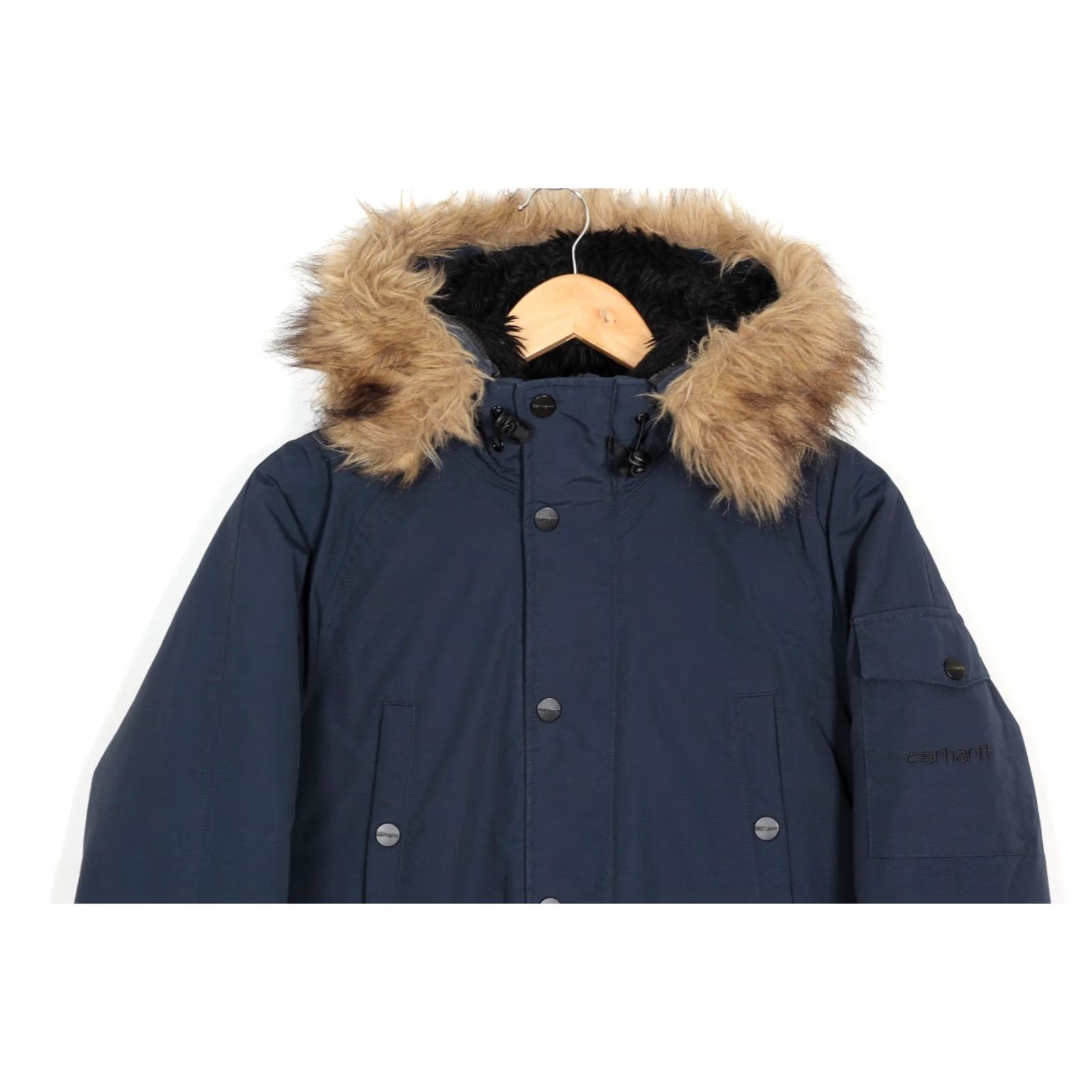 Carhartt Wip VINTAGE CARHARTT WIP W’ ANCHORAGE PARKA Jacket Women S Fur Hooded Winter MJ6287 Size S / US 4 / IT 40 - 3 Thumbnail