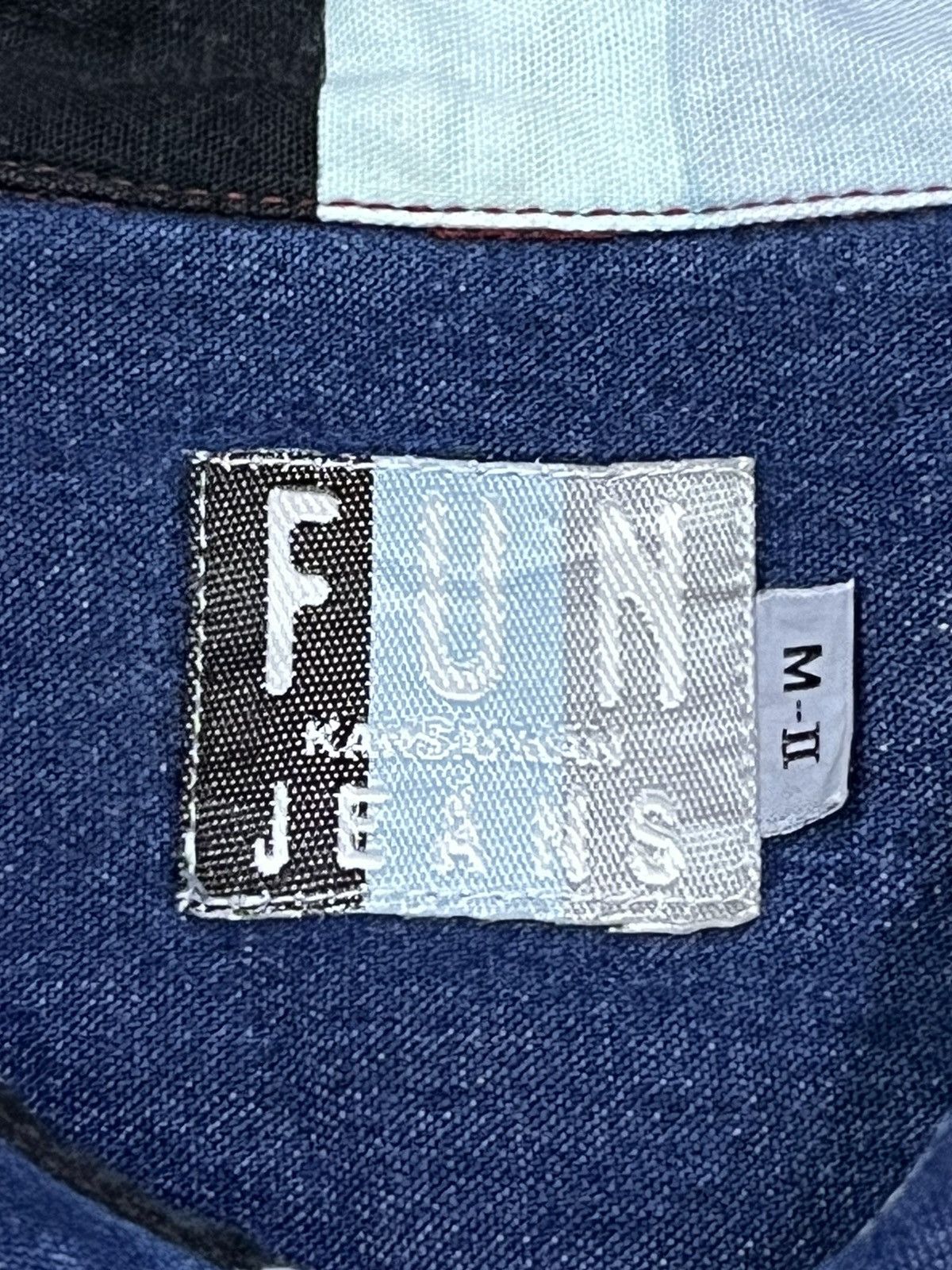 Kansai Yamamoto 🔥RARE 90’s KANSAI MAN FUN JEANS 7 Cuts Hybrid Cotton Shirts Size US M / EU 48-50 / 2 - 6 Thumbnail