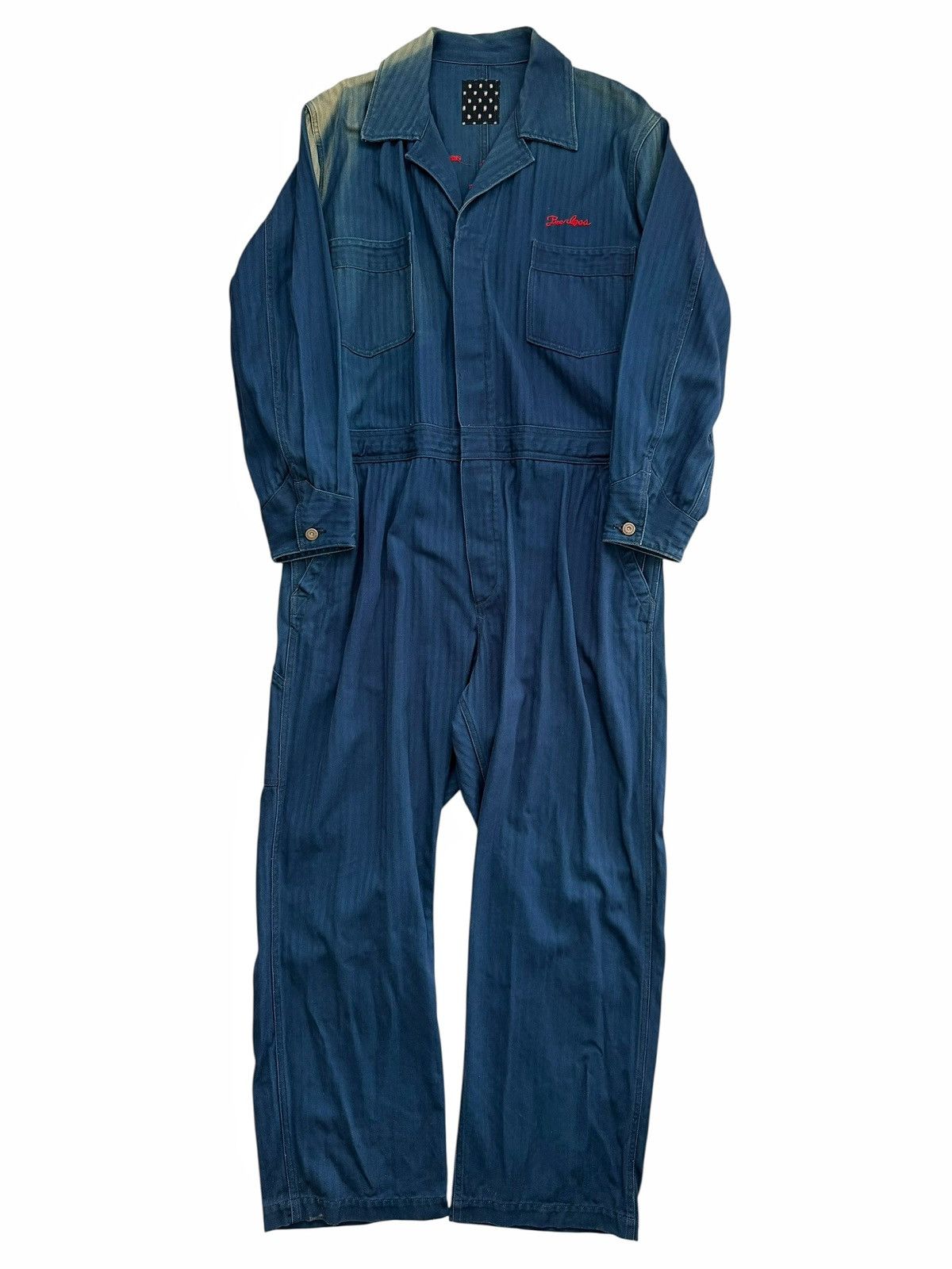 Visvim RARE sz4 ICT Motors Indigo Mechanic Coveralls Herringbone Size US 44 / EU 60 - 2 Thumbnail