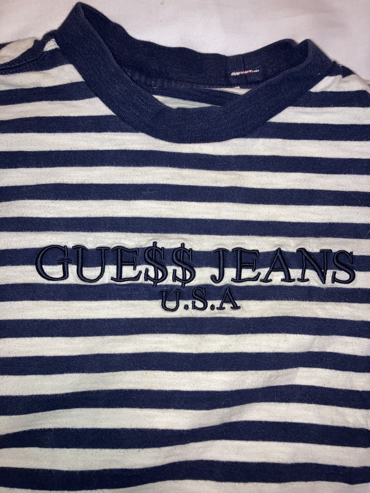 A$AP Rocky × Guess A$AP x GUESS Navy/White Striped T Shirt Size US S / EU 44-46 / 1 - 2 Thumbnail